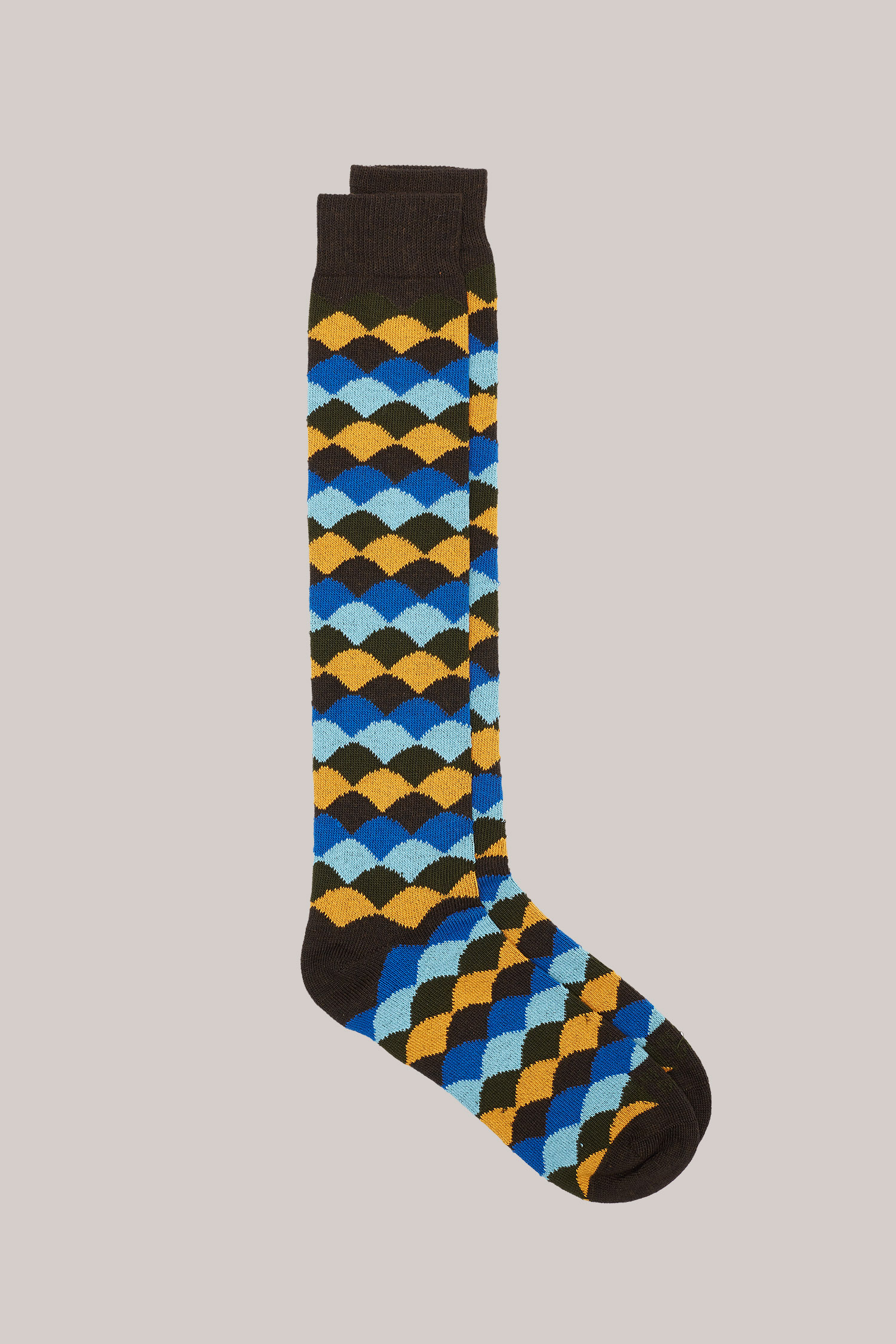 CALZE LUNGHE FANTASIA RAINBOW MARRONE / MULTICOLOR
