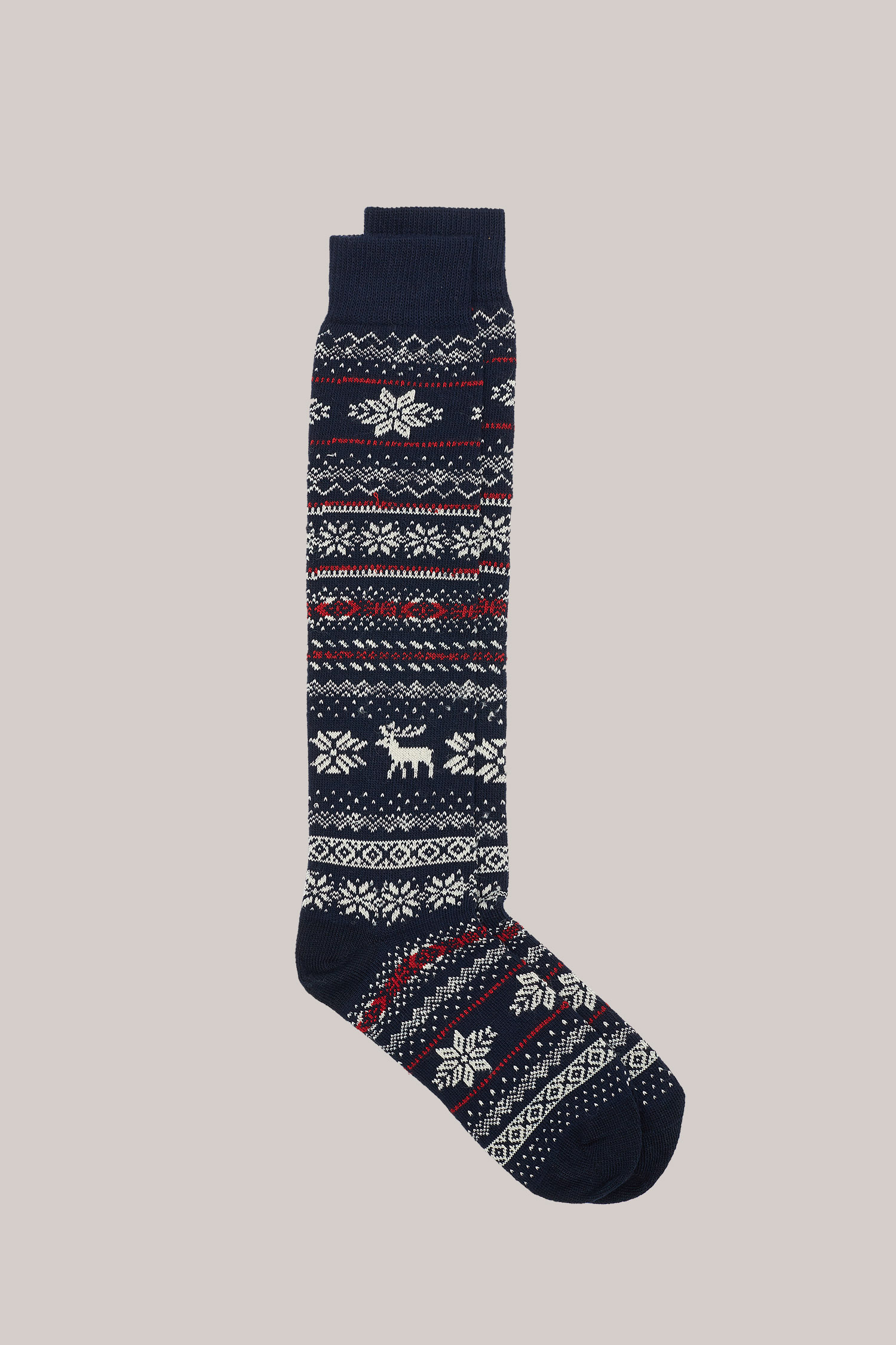 CALZE LUNGHE FANTASIA CHRISTMAS DEER BLU