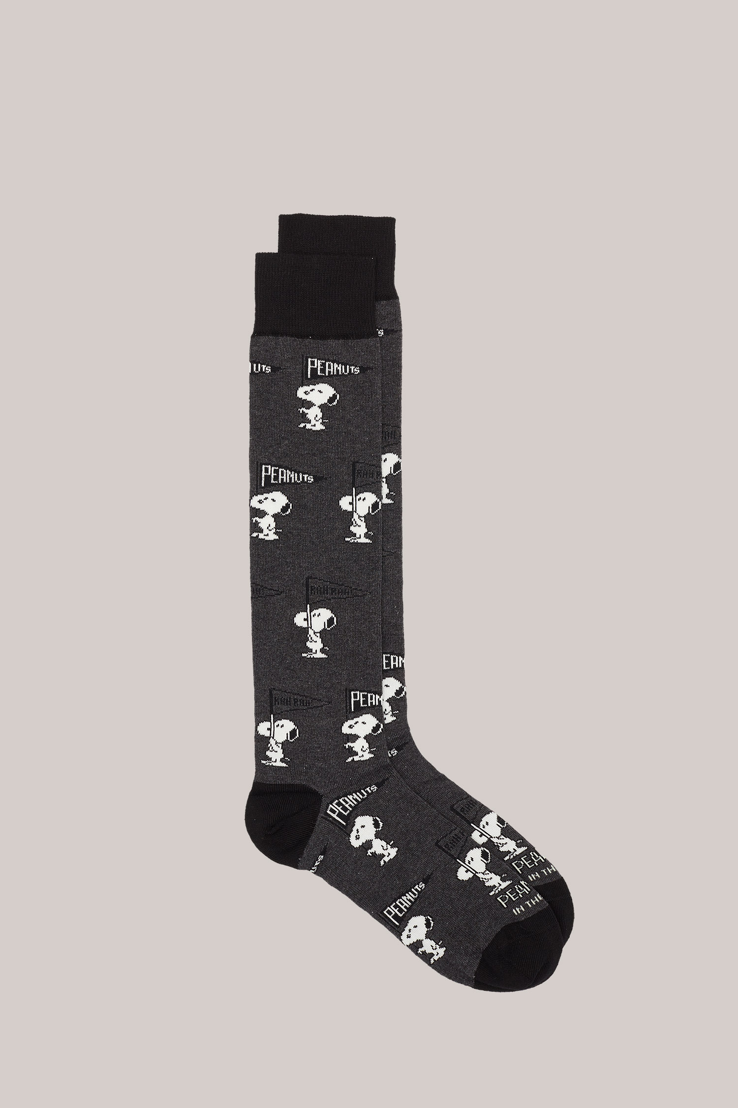 CALZE LUNGHE FANTASIA SNOOPY FLAG GRIGIO SCURO
