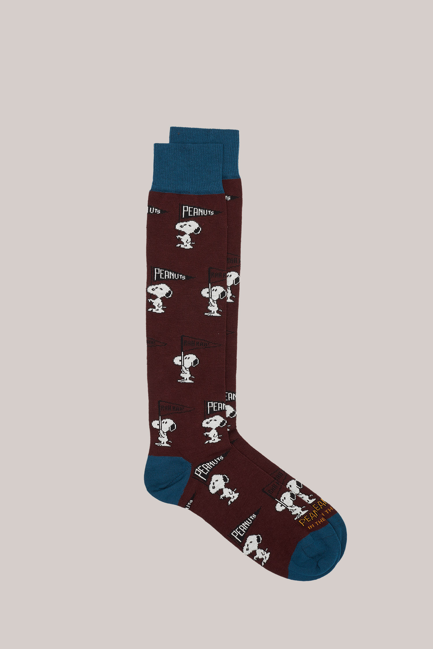 CALZE LUNGHE FANTASIA SNOOPY FLAG BORDEAUX