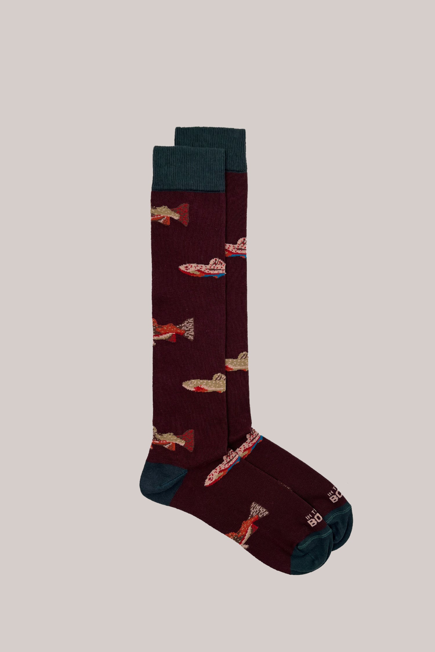 CALZE FISH ALLOVER MARRONE