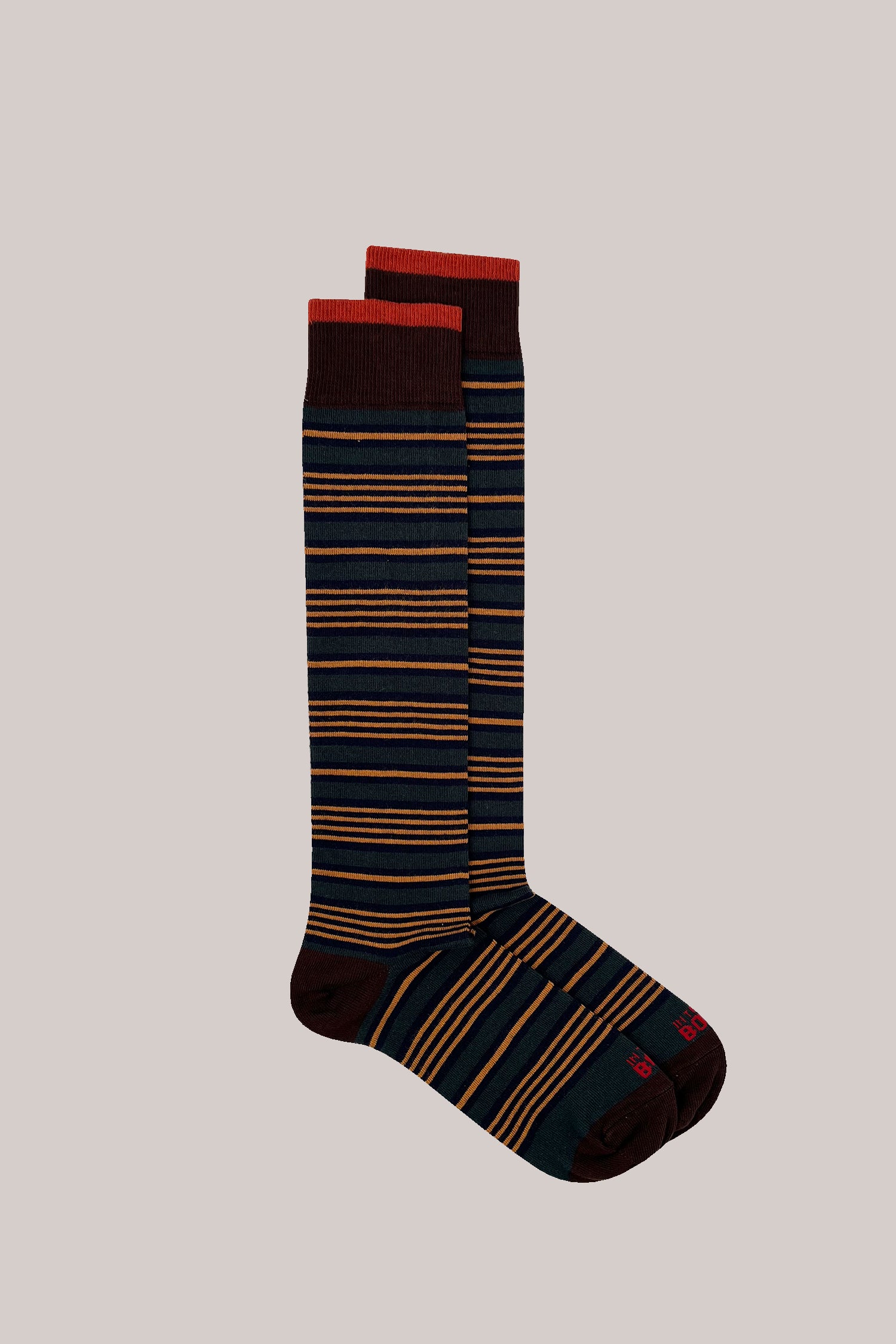 CALZE JAPAN STRIPES VERDE MILITARE/MULTICOLOR