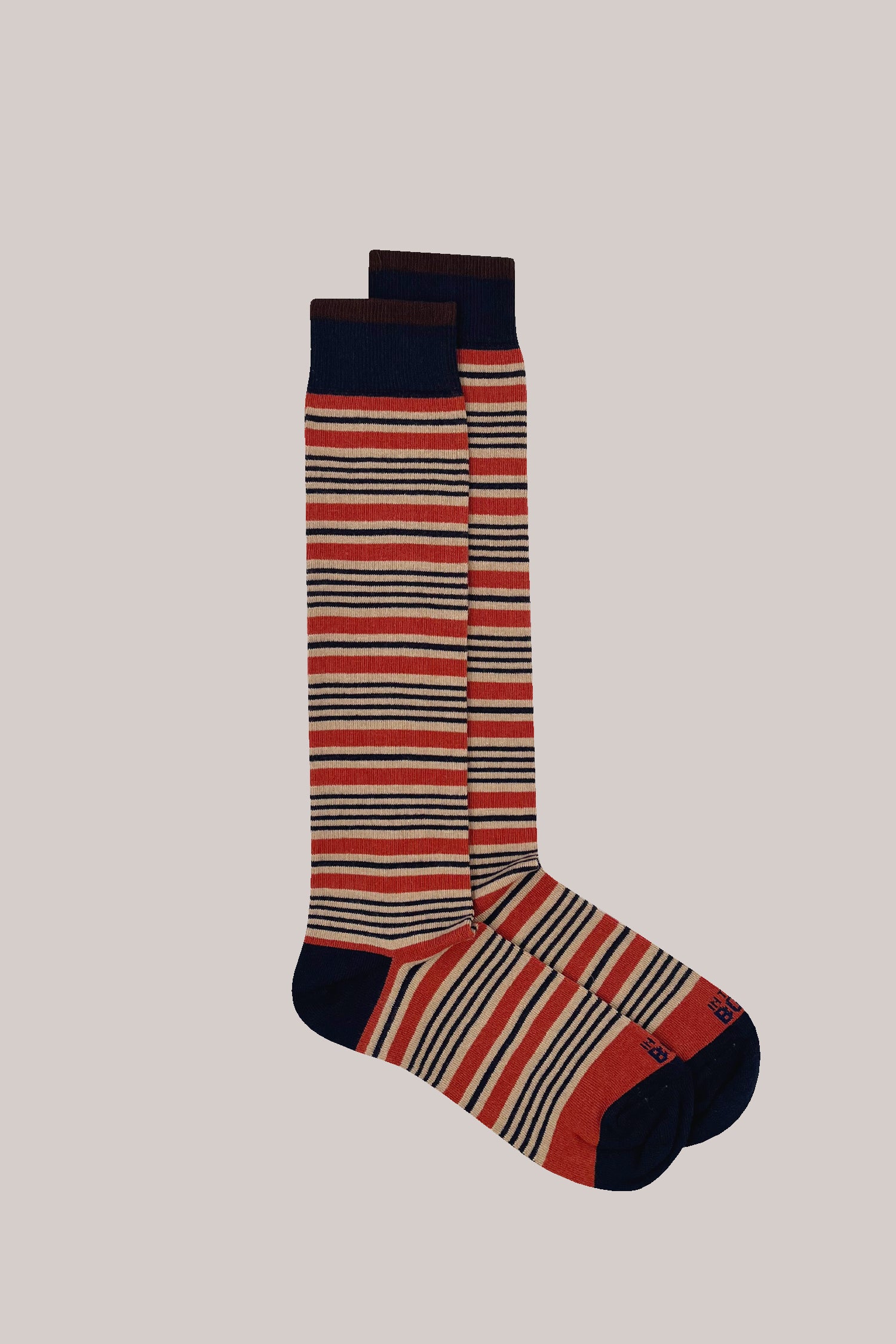 CALZE JAPAN STRIPES ARANCIONE SCURO/MULTICOLOR
