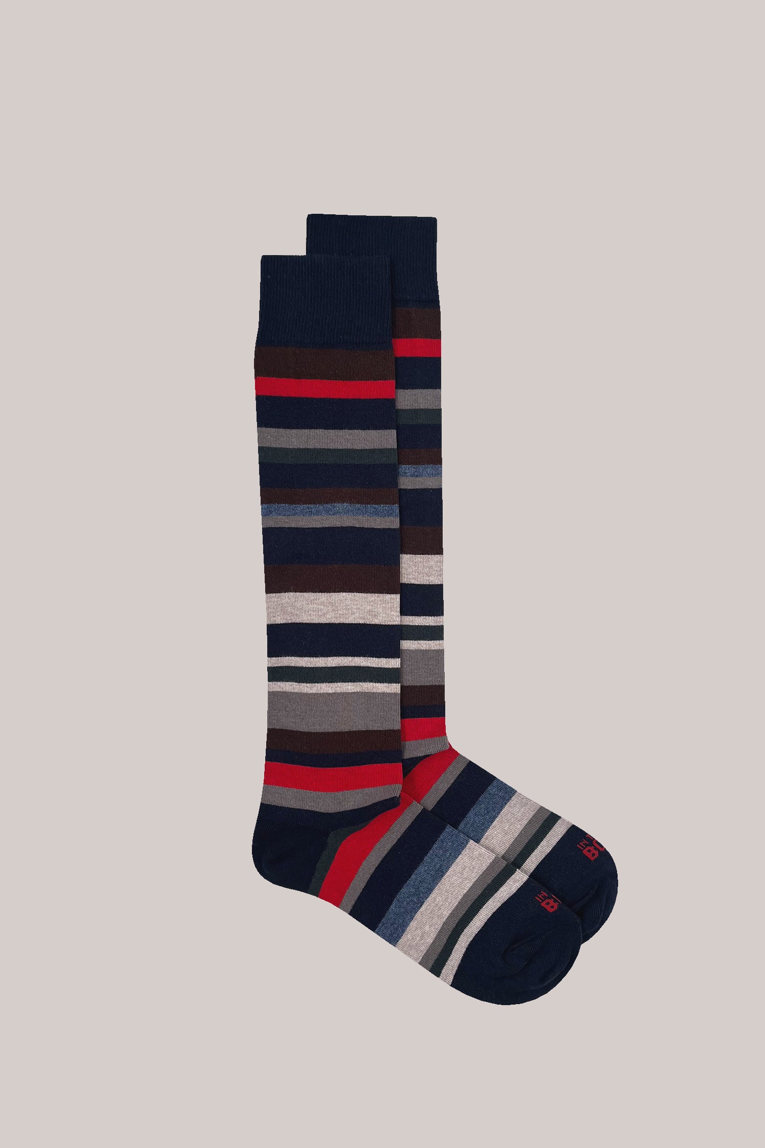 CALZE STRIPE MULTICOLOR GRIGIO SCURO / MULTICOLOR