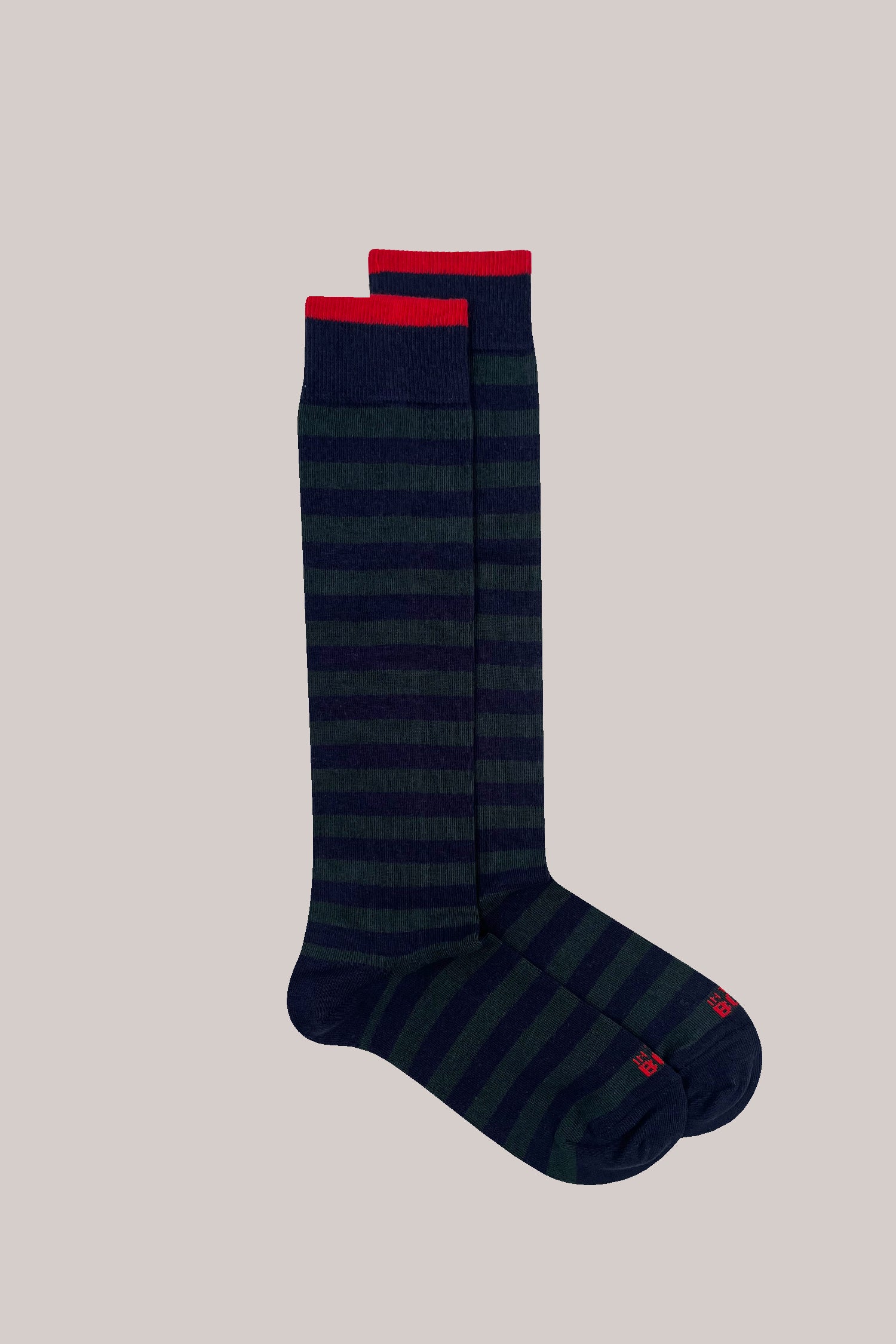 CALZE STRIPE RUGBY BLU/VERDE SCURO