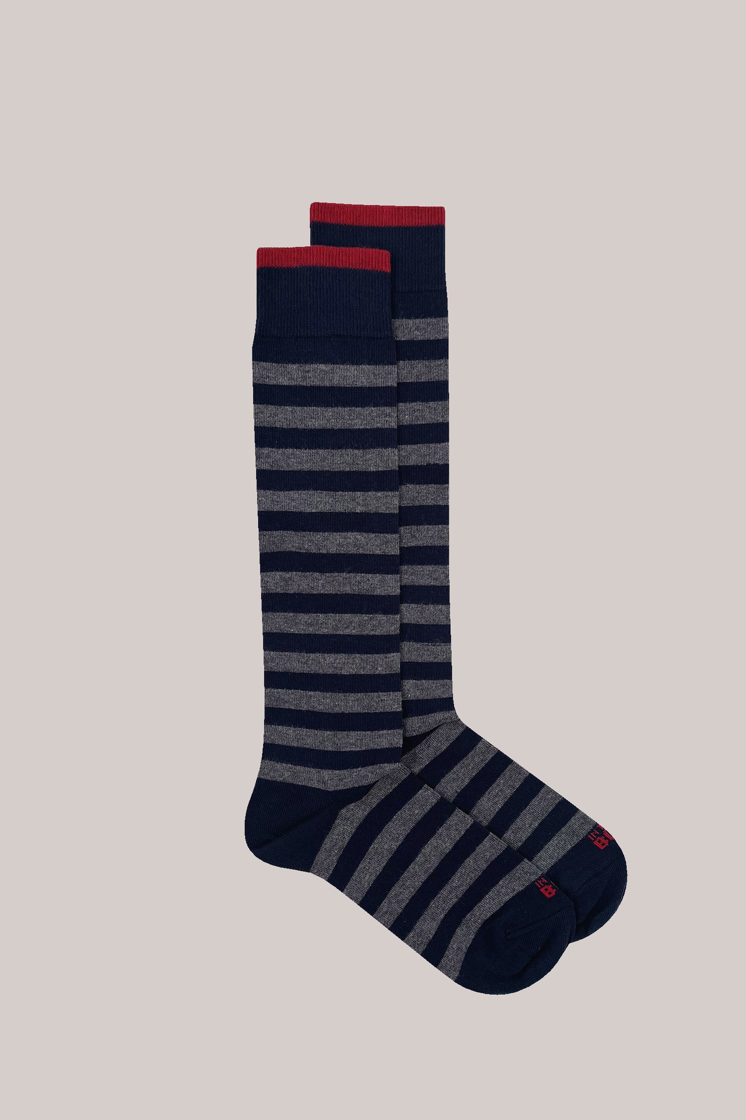 CALZE STRIPE RUGBY BLU / GRIGIO SCURO