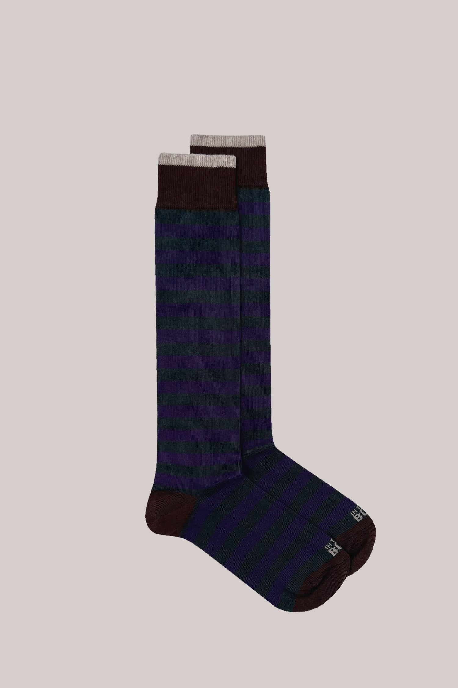 CALZE STRIPE RUGBY VERDE SCURO/PRUGNA