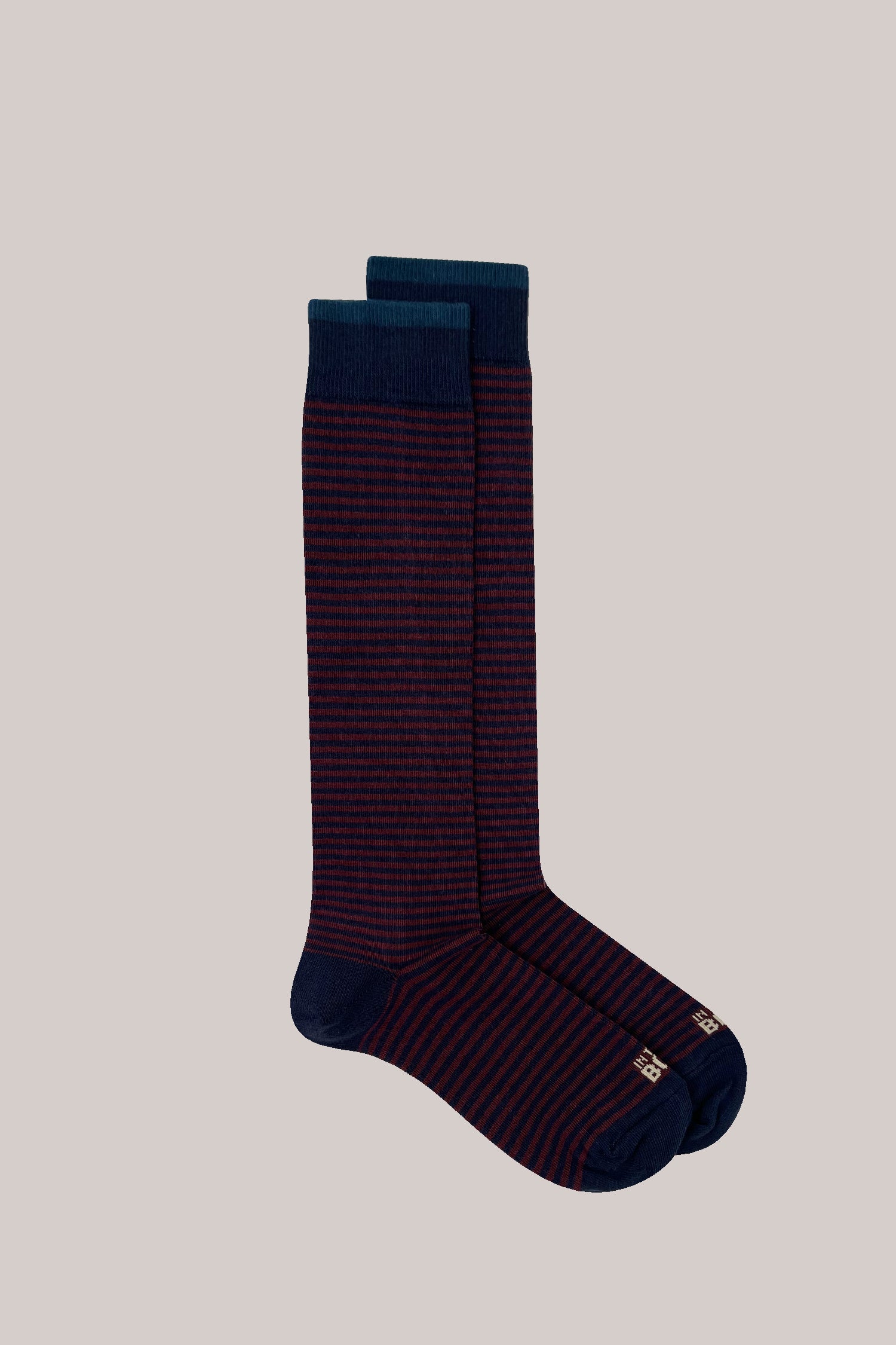 CALZE STRIPE CLASSIC BLU/MARRONE