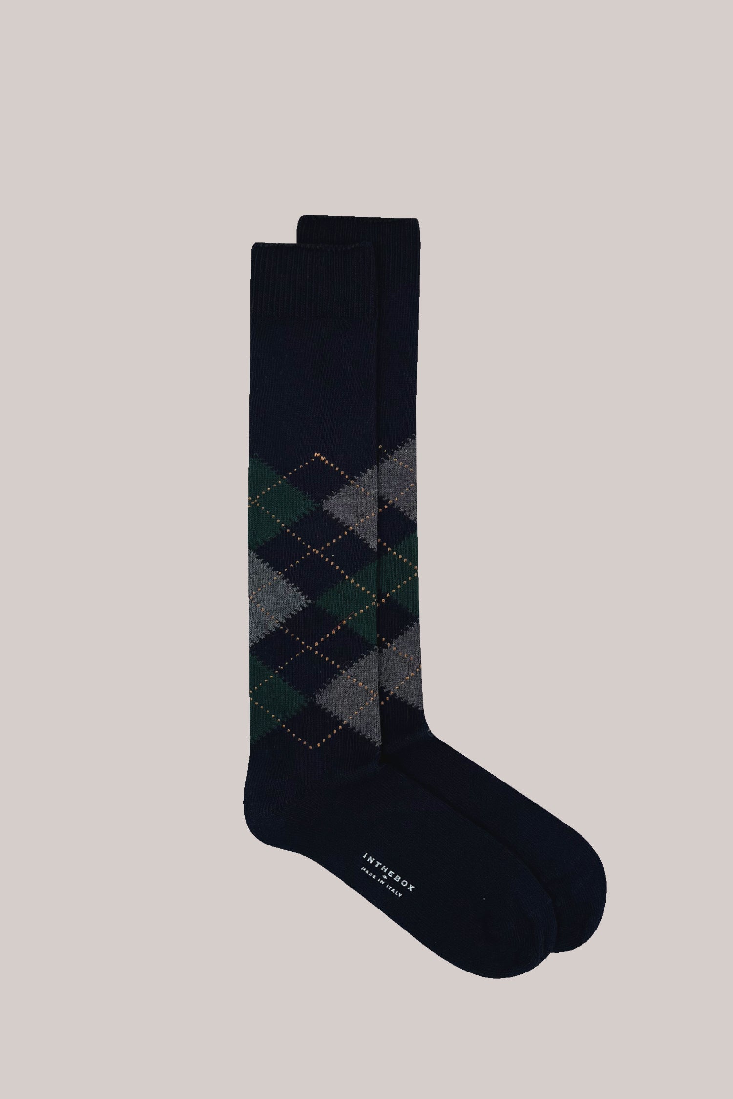 CALZE ARGYLE BLU/VERDE SCURO