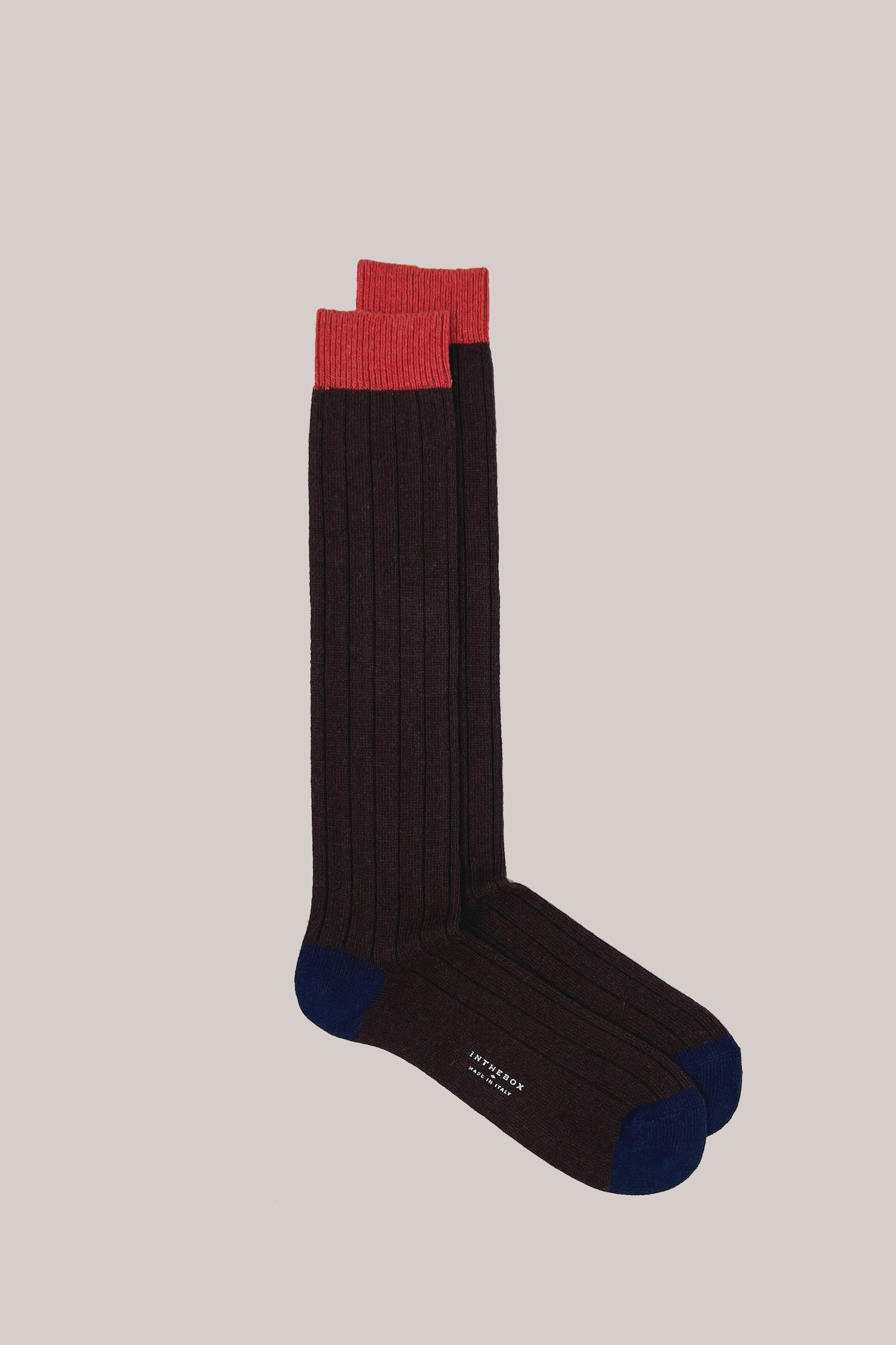 CALZE CACHEMIRE BASIC MARRONE