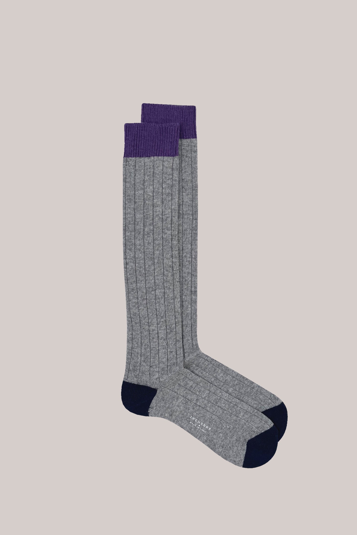 CALZE CACHEMIRE BASIC GRIGIO SCURO
