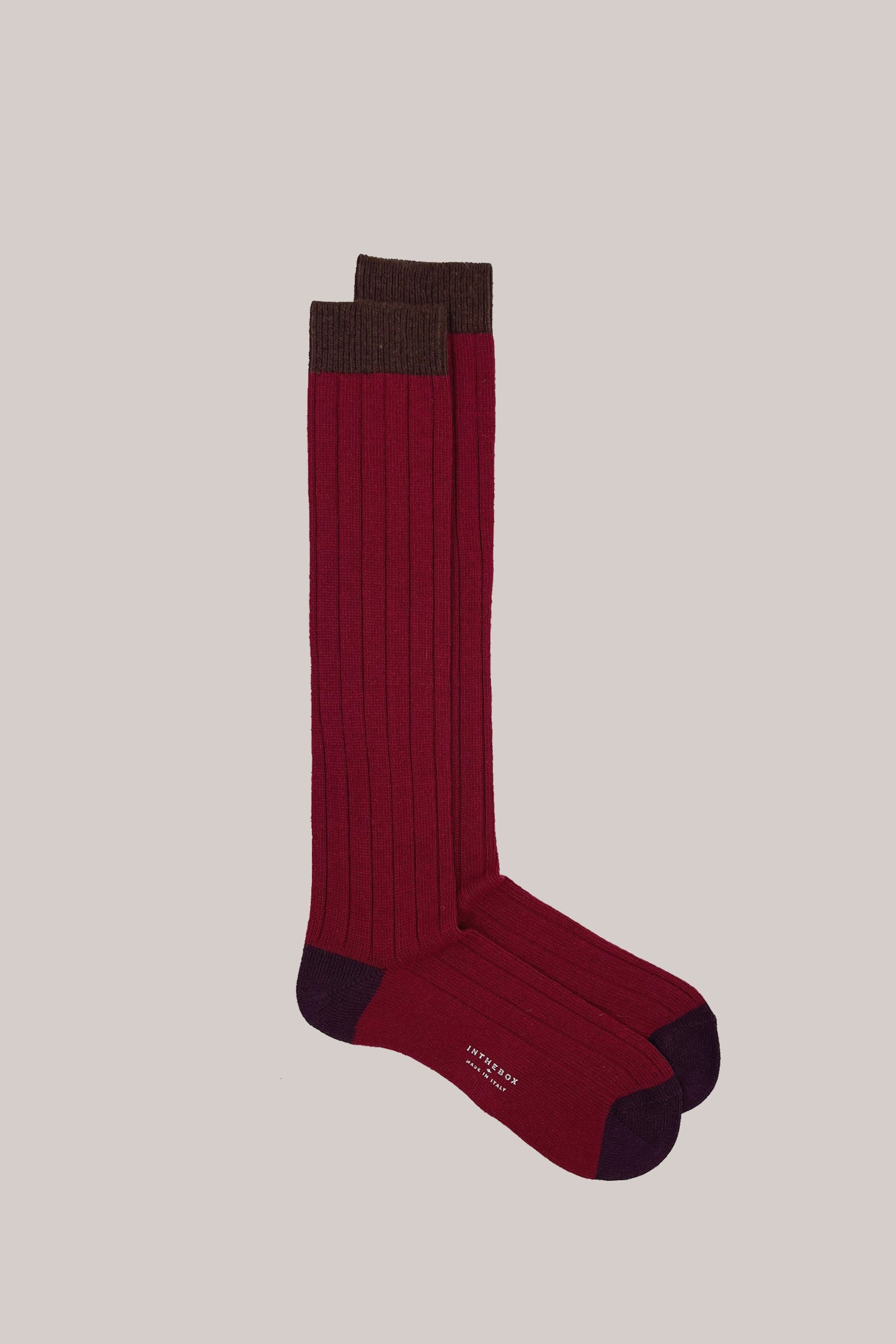 CALZE CACHEMIRE BASIC BORDEAUX