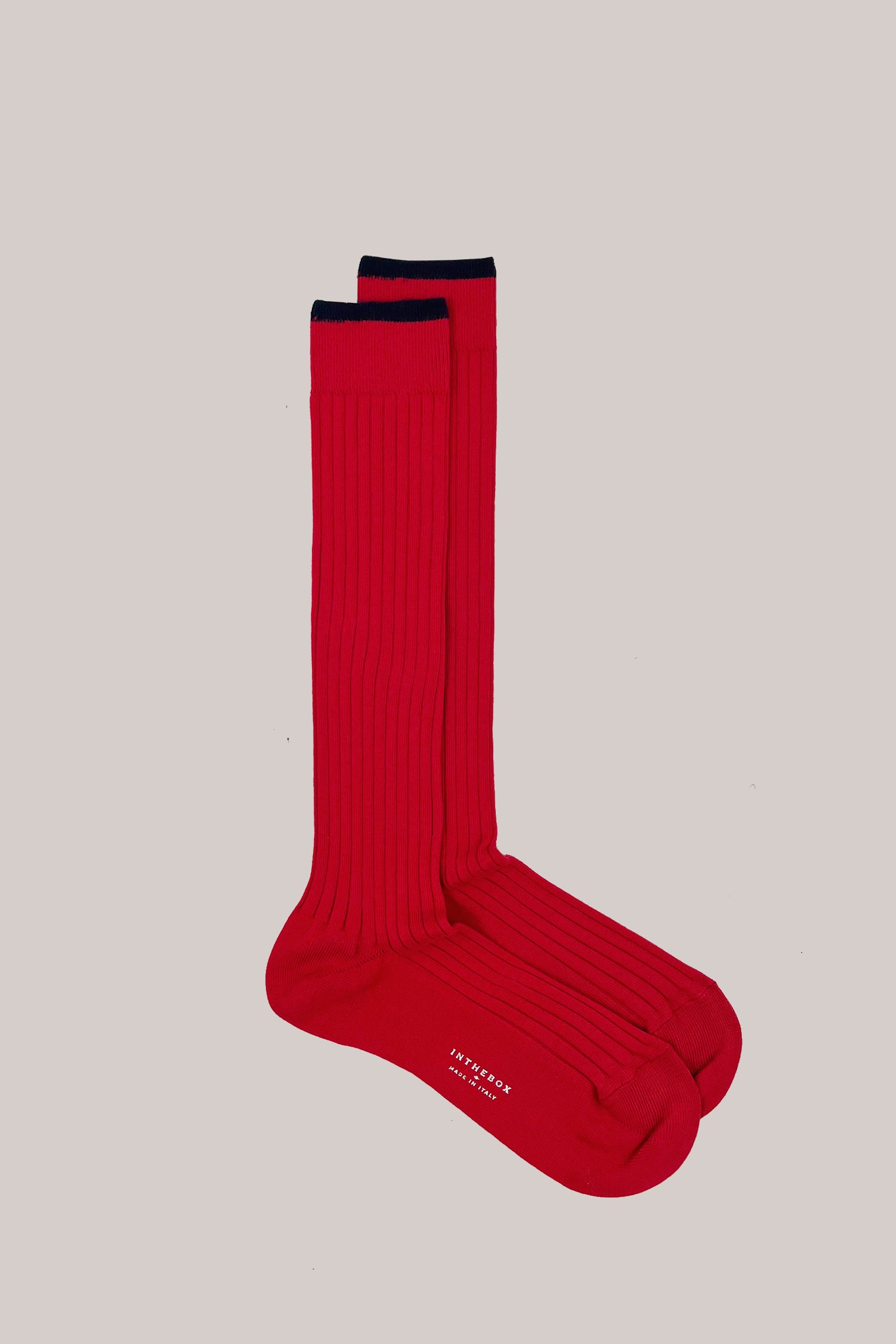 CALZE COTTON BASIC ROSSO