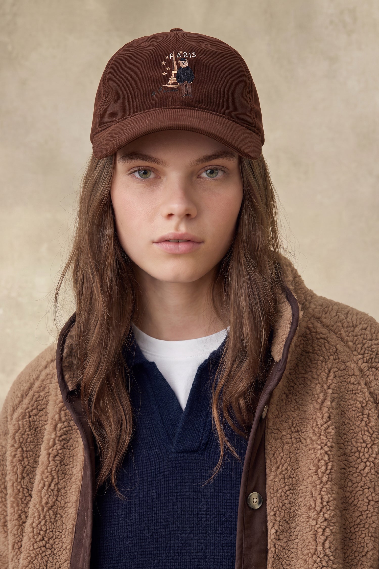 CAPPELLO BASEBALL VELLUTO MRBOX PARIS MARRONE