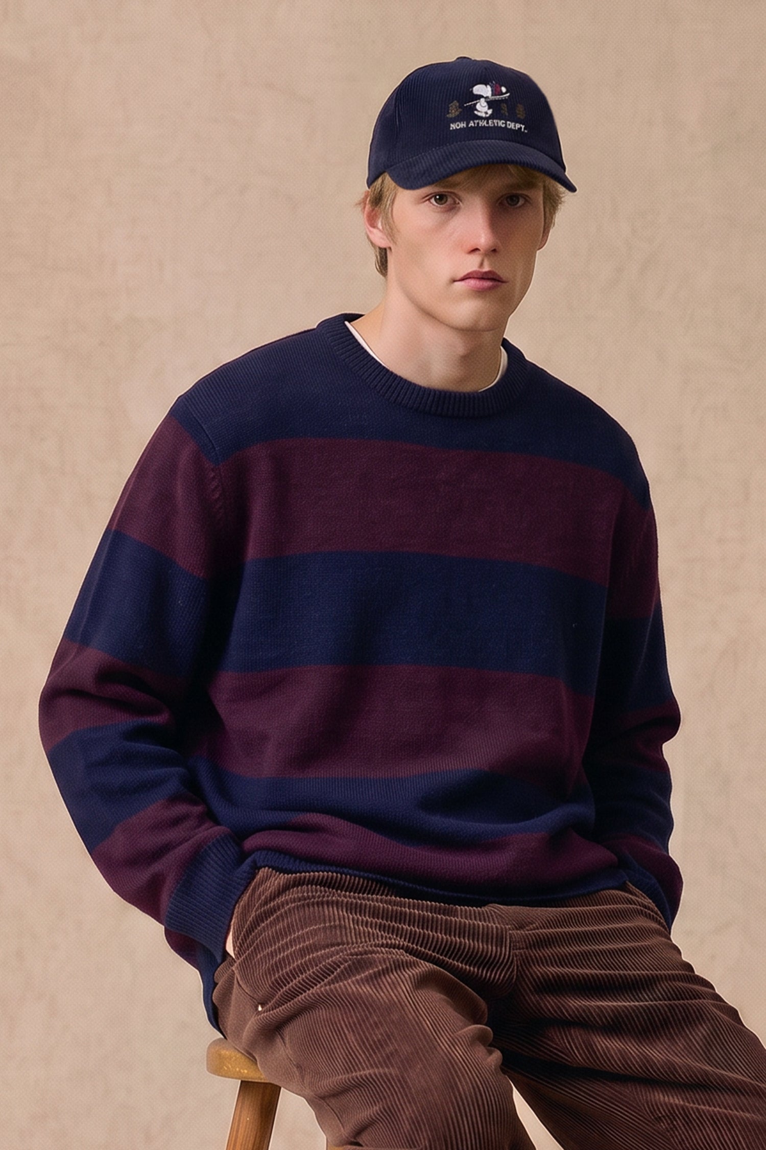 MAGLIA GIROCOLLO RUGBY BLU / BORDEAUX
