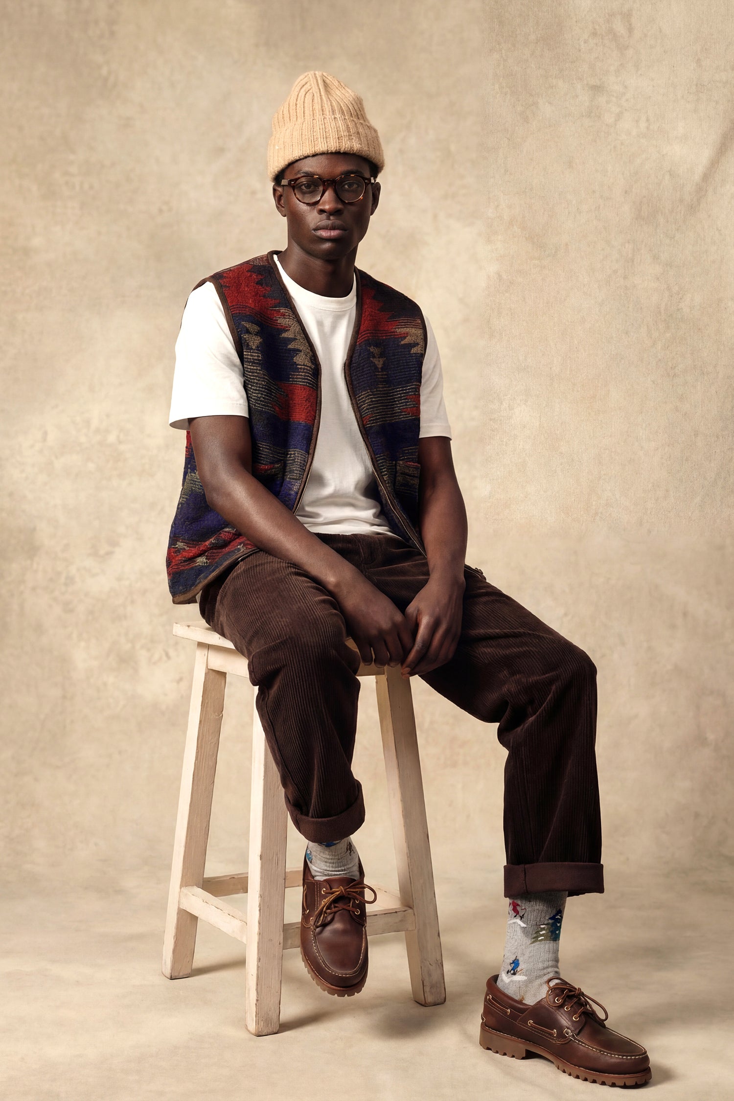 PANTALONI VELLUTO MARRONE