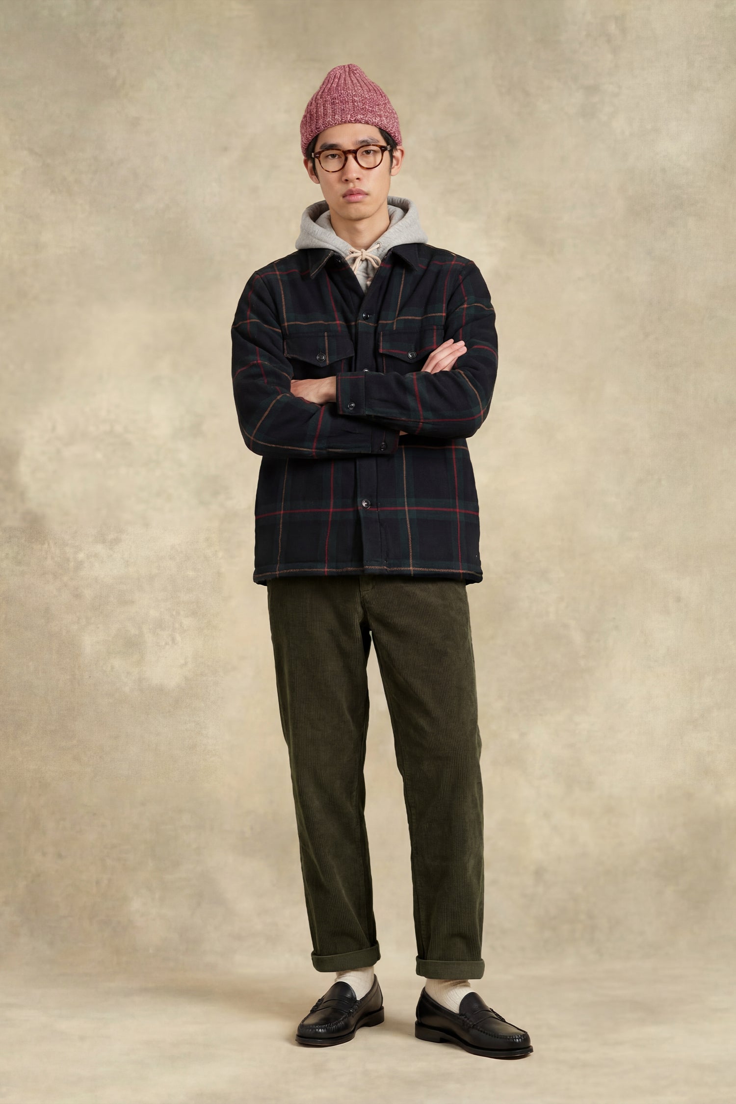 PANTALONI VELLUTO VERDE SCURO