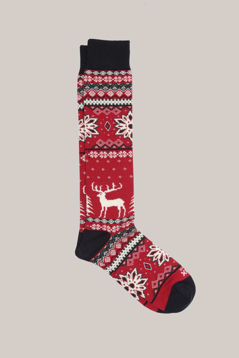 CALZE LUNGHE FANTASIA CHRISTMAS ROSSO