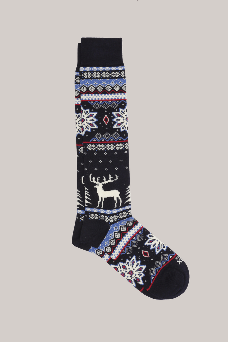 CALZE LUNGHE FANTASIA CHRISTMAS BLU