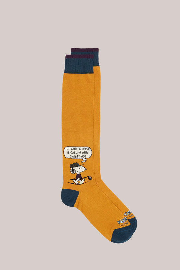 CALZE LUNGHE FANTASIA SNOOPY GOLF GIALLO SCURO