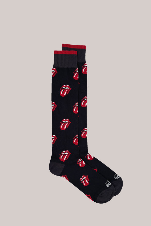 CALZE ROLLING STONES CLASSIC LOGO ALLOVER NERO