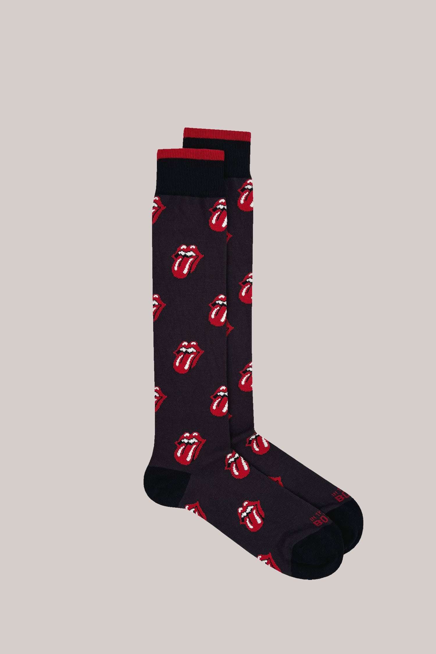 CALZE ROLLING STONES CLASSIC LOGO ALLOVER GRIGIO SCURO