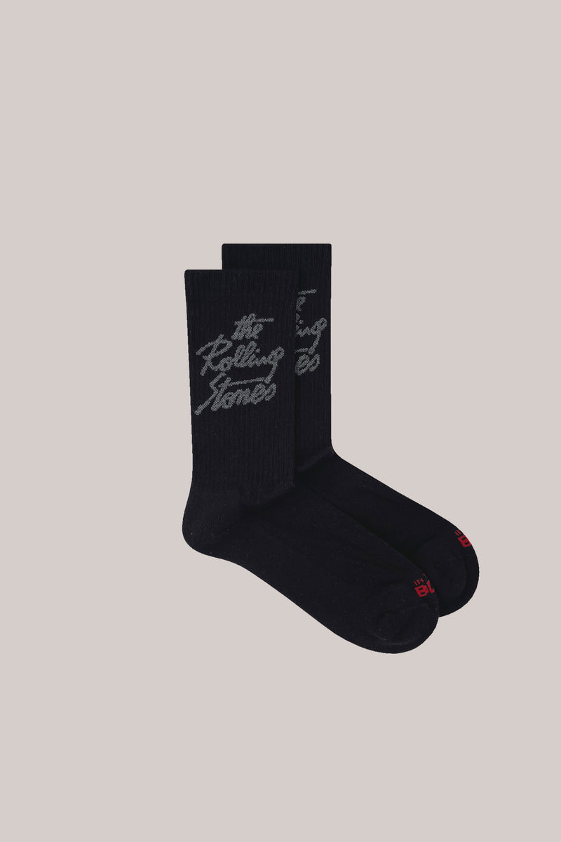 CALZE BASKET ROLLING STONES SIGNATURE NERO