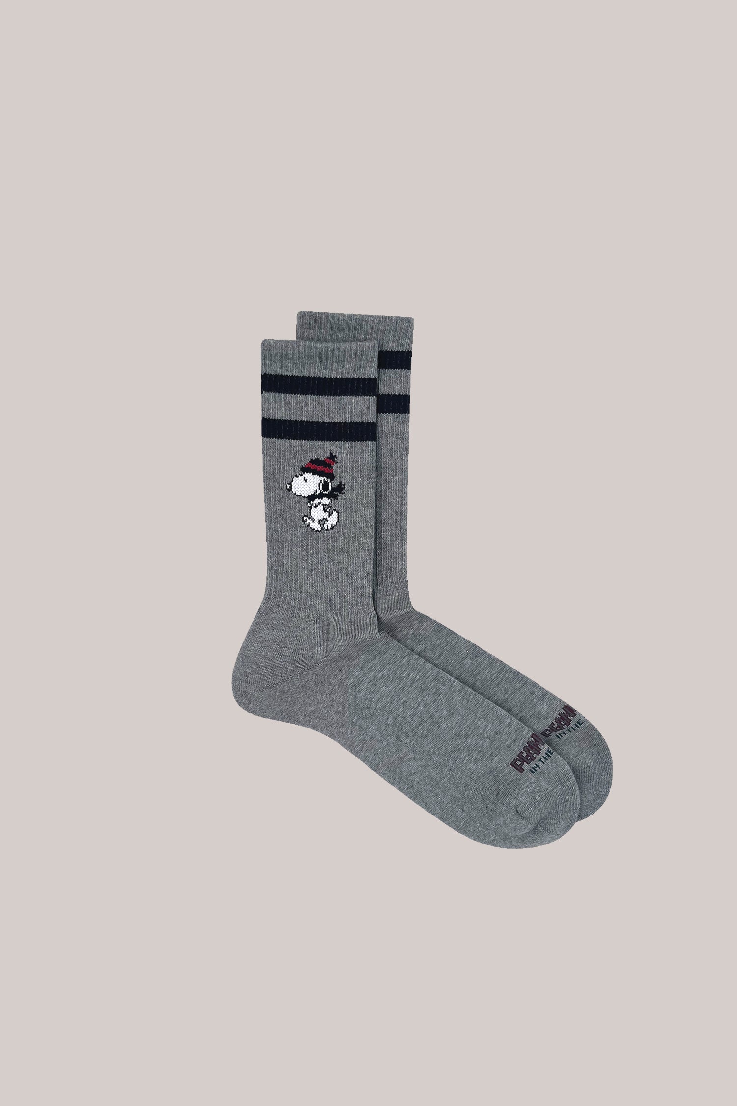 CALZE BASKET SNOOPY RUNNING GRIGIO MEDIO