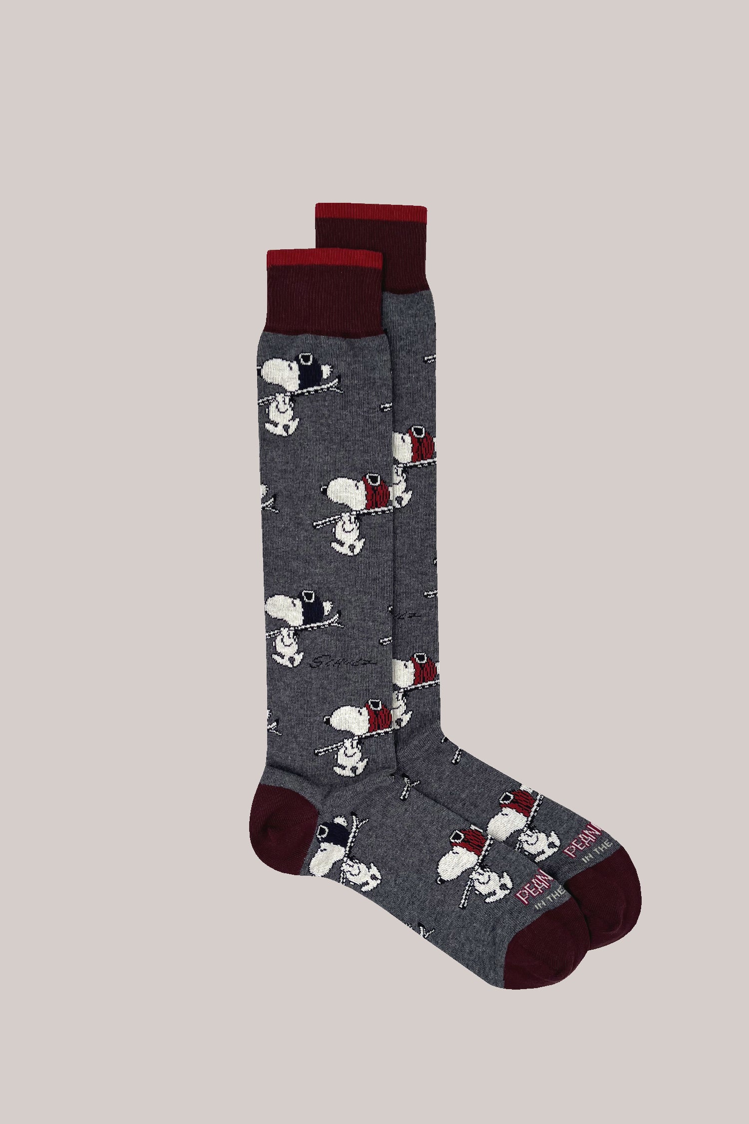 CALZE SNOOPY SKI ALLOVER GRIGIO SCURO