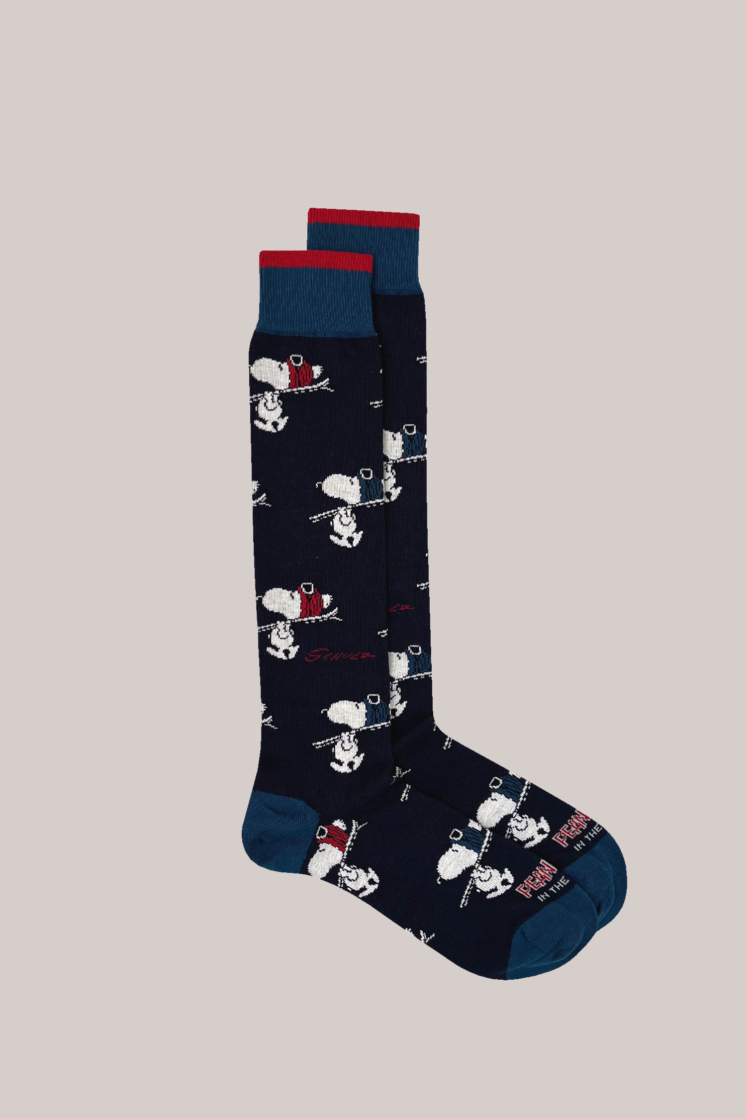 CALZE SNOOPY SKI ALLOVER BLU