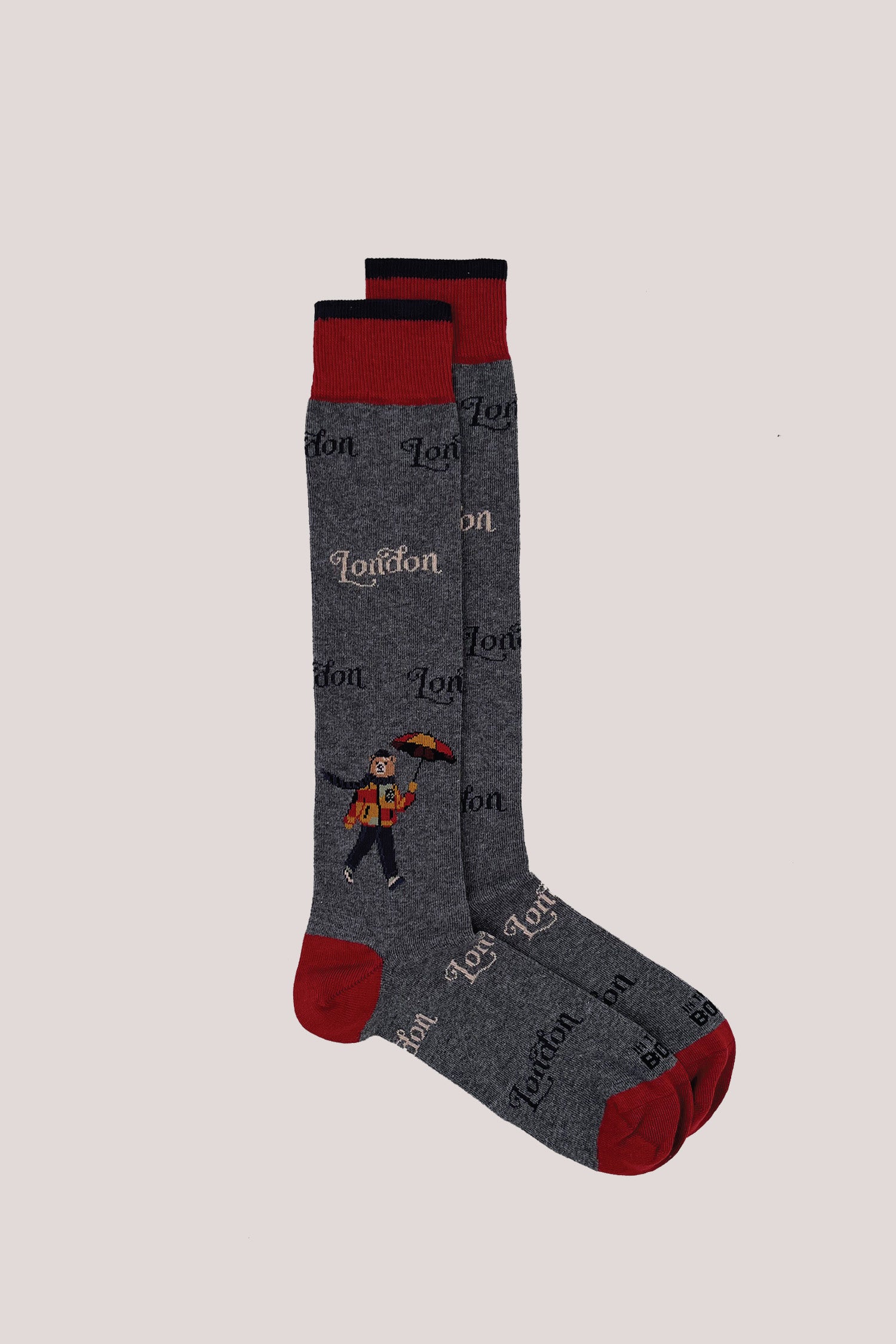 CALZE MR BOX LONDON GRIGIO SCURO