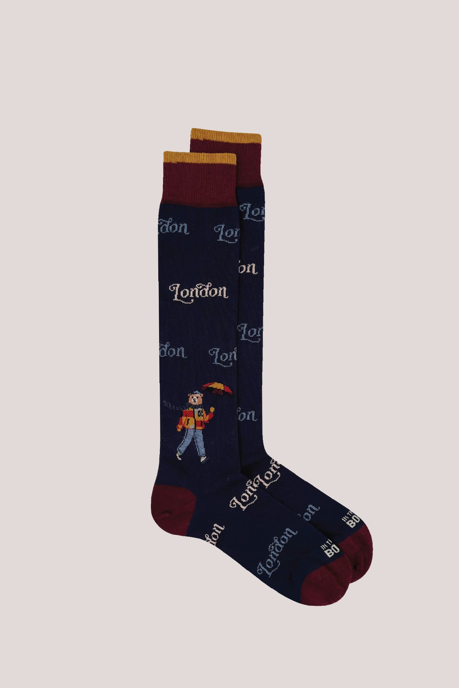 CALZE MR BOX LONDON BLU