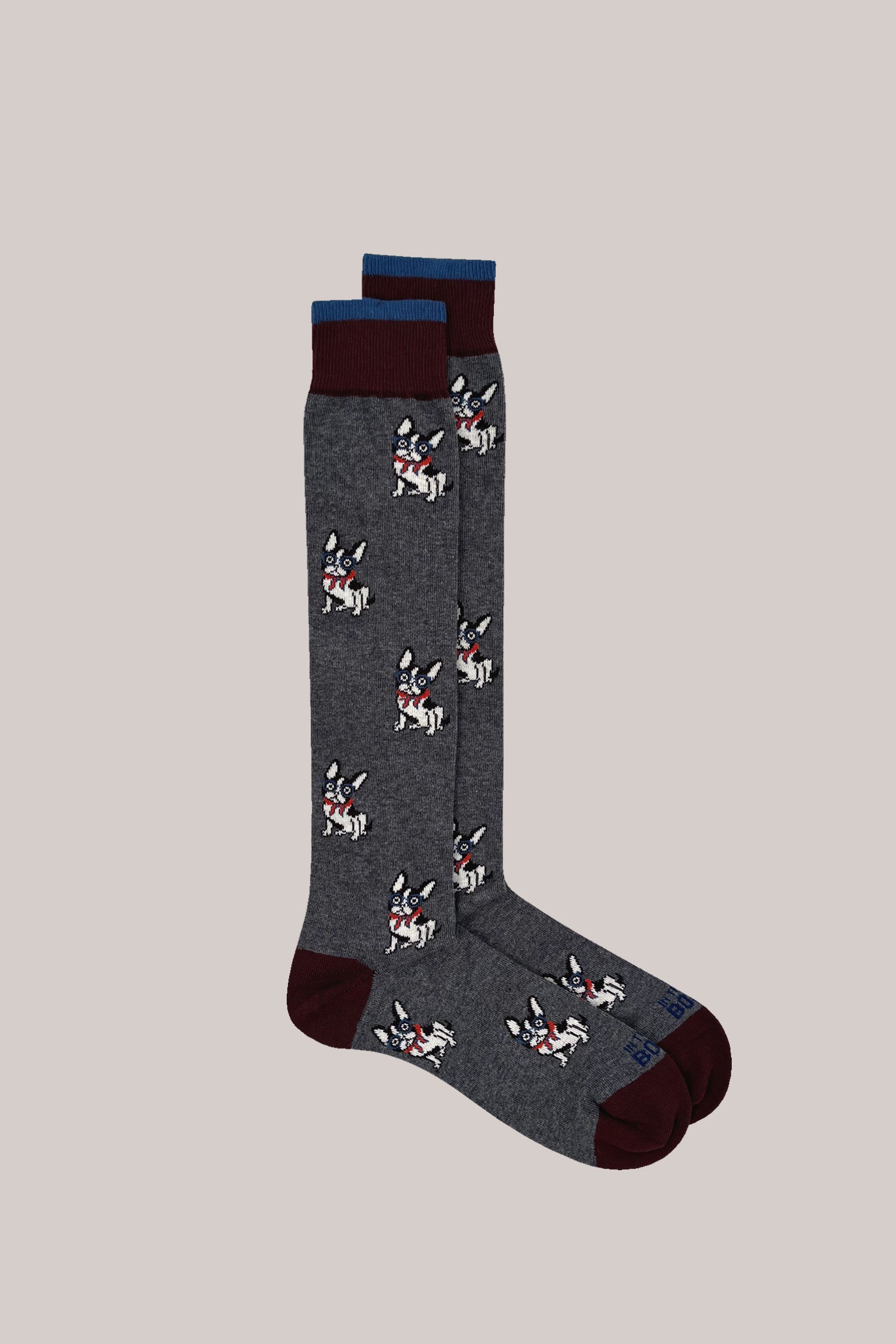 CALZE FRENCH BULLDOG GRIGIO SCURO