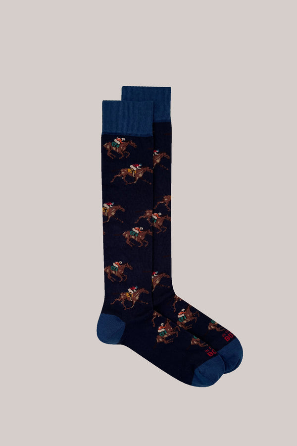 CALZE HORSES BLU