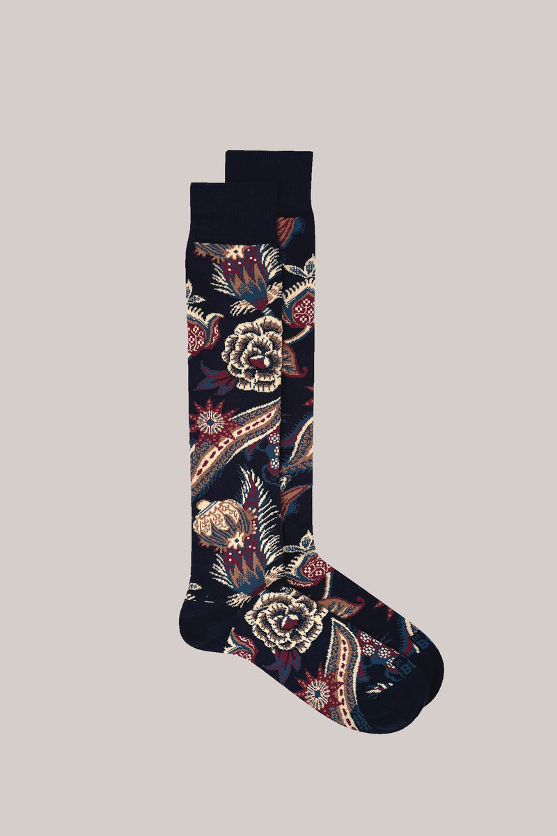 CALZE PAISLEY BLU