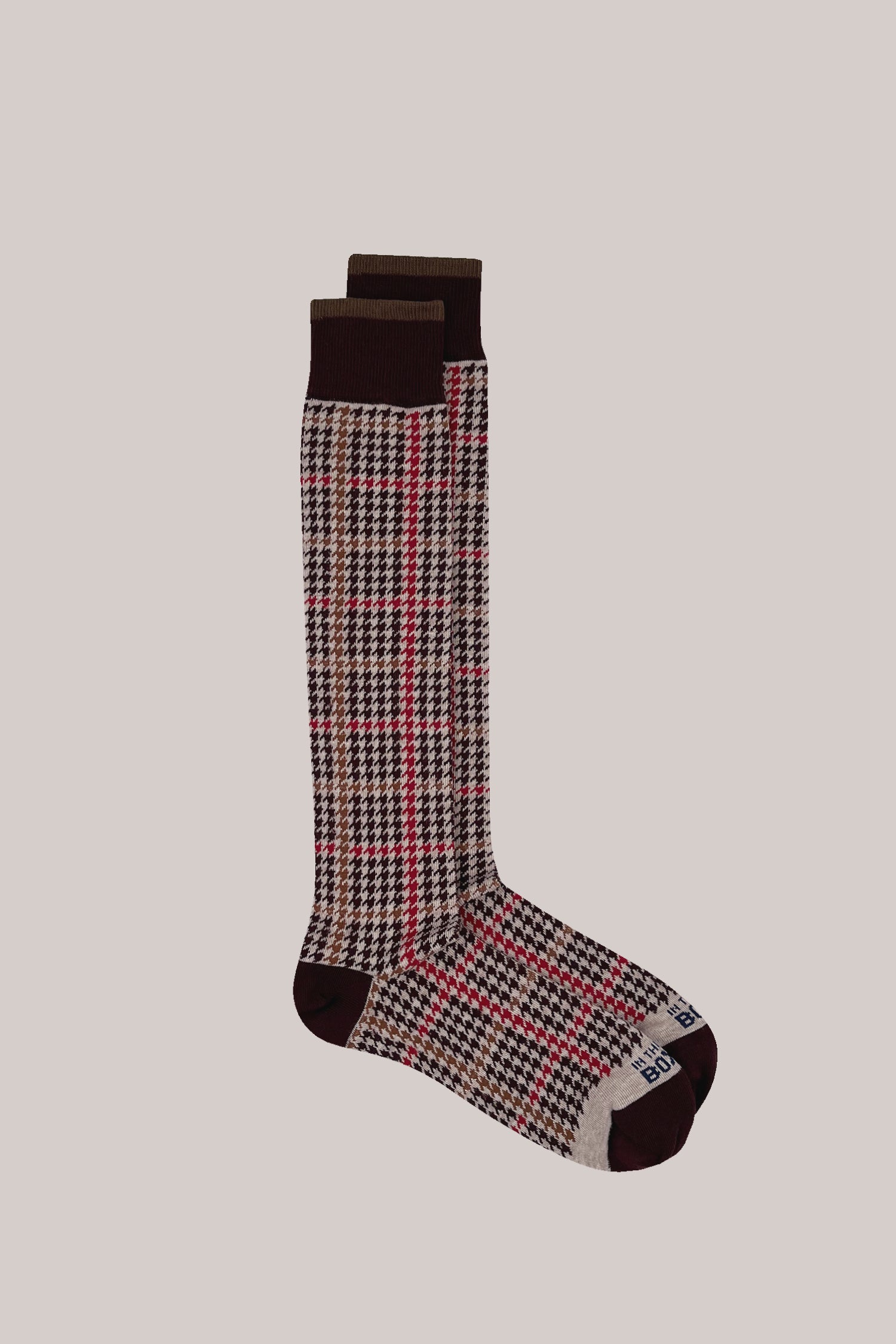 CALZE TWEED BORDEAUX/MULTICOLOR