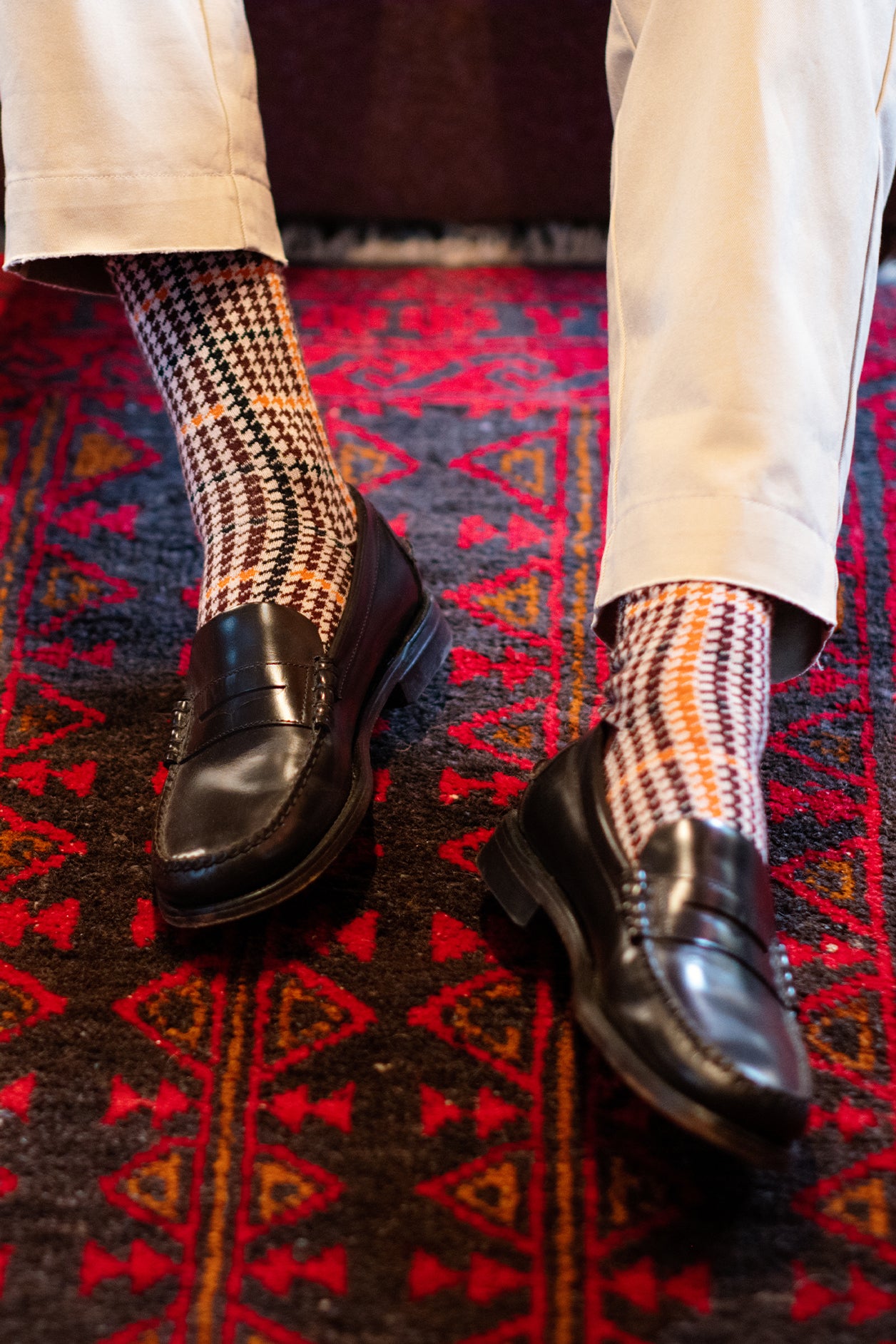 CALZE TWEED MARRONE /  MULTICOLOR