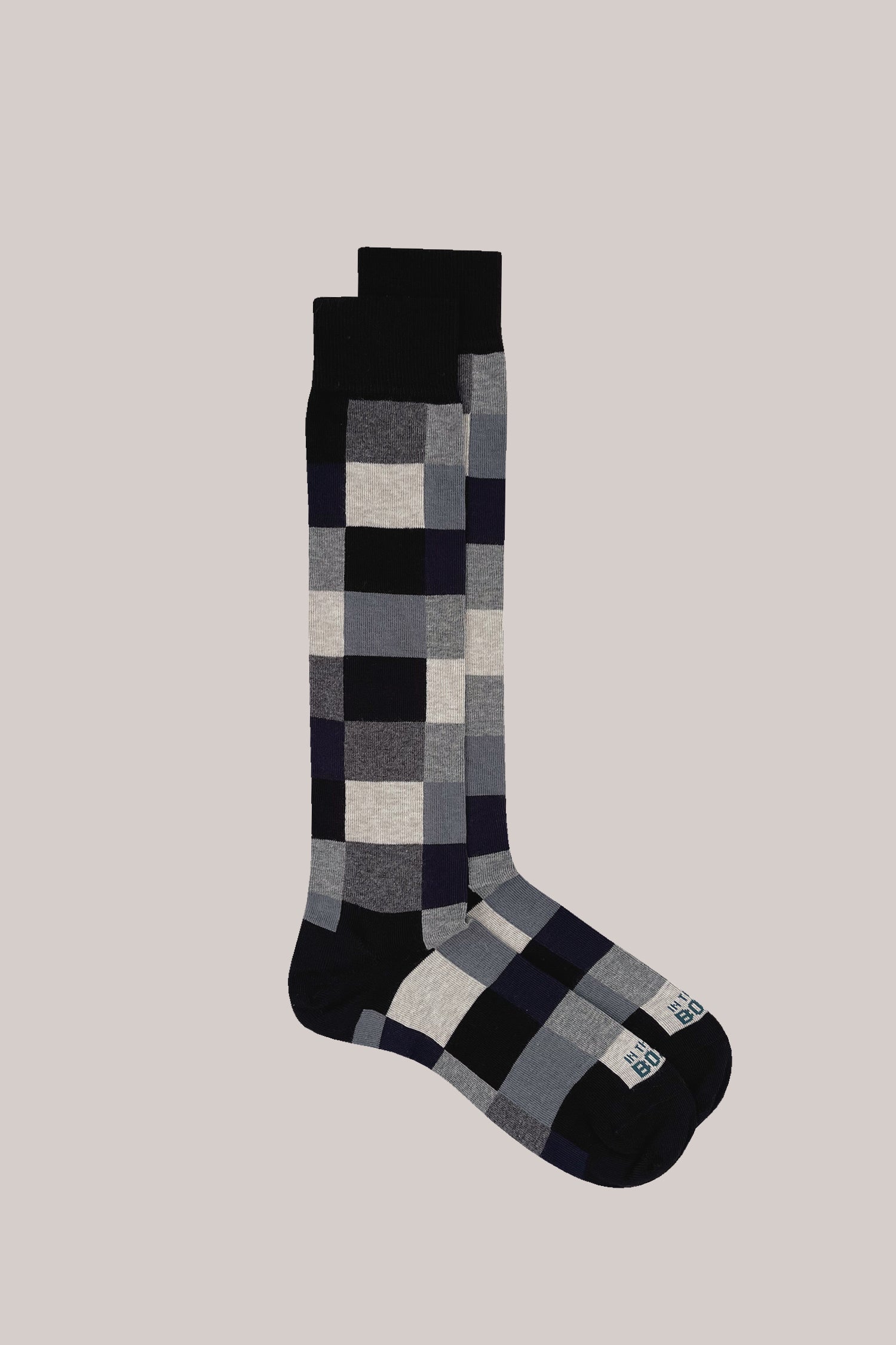 CALZE SQUARE NERO/MULTICOLOR