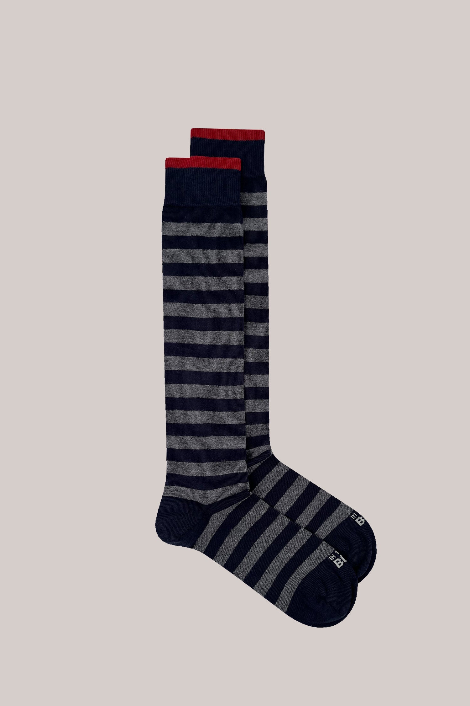 CALZE STRIPE RUGBY NEW BLU / GRIGIO SCURO