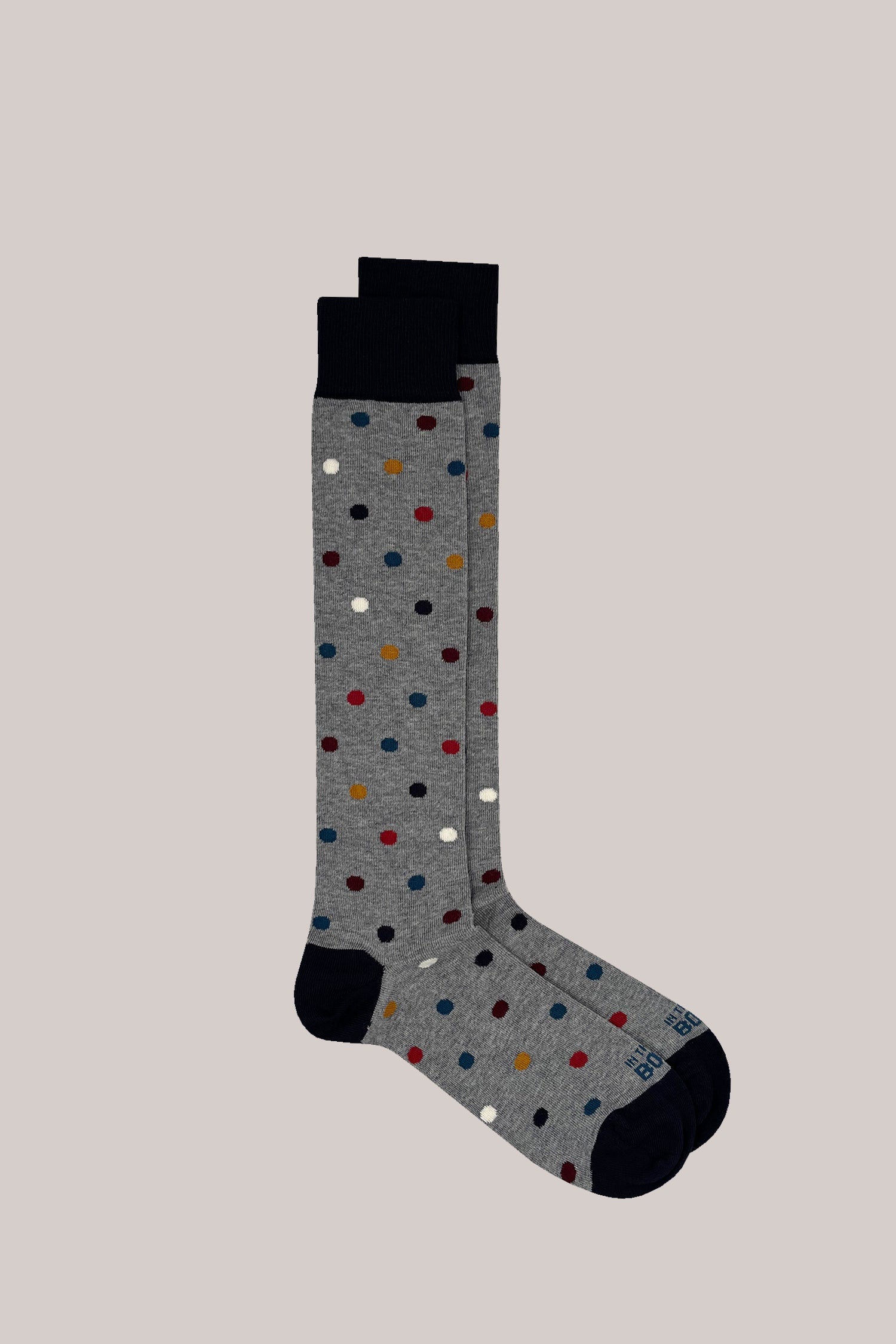 CALZE POIS GRIGIO MELANGE