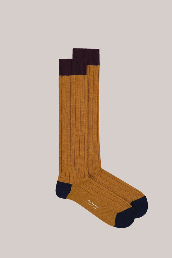 CALZE CACHEMIRE BASIC GIALLO SCURO