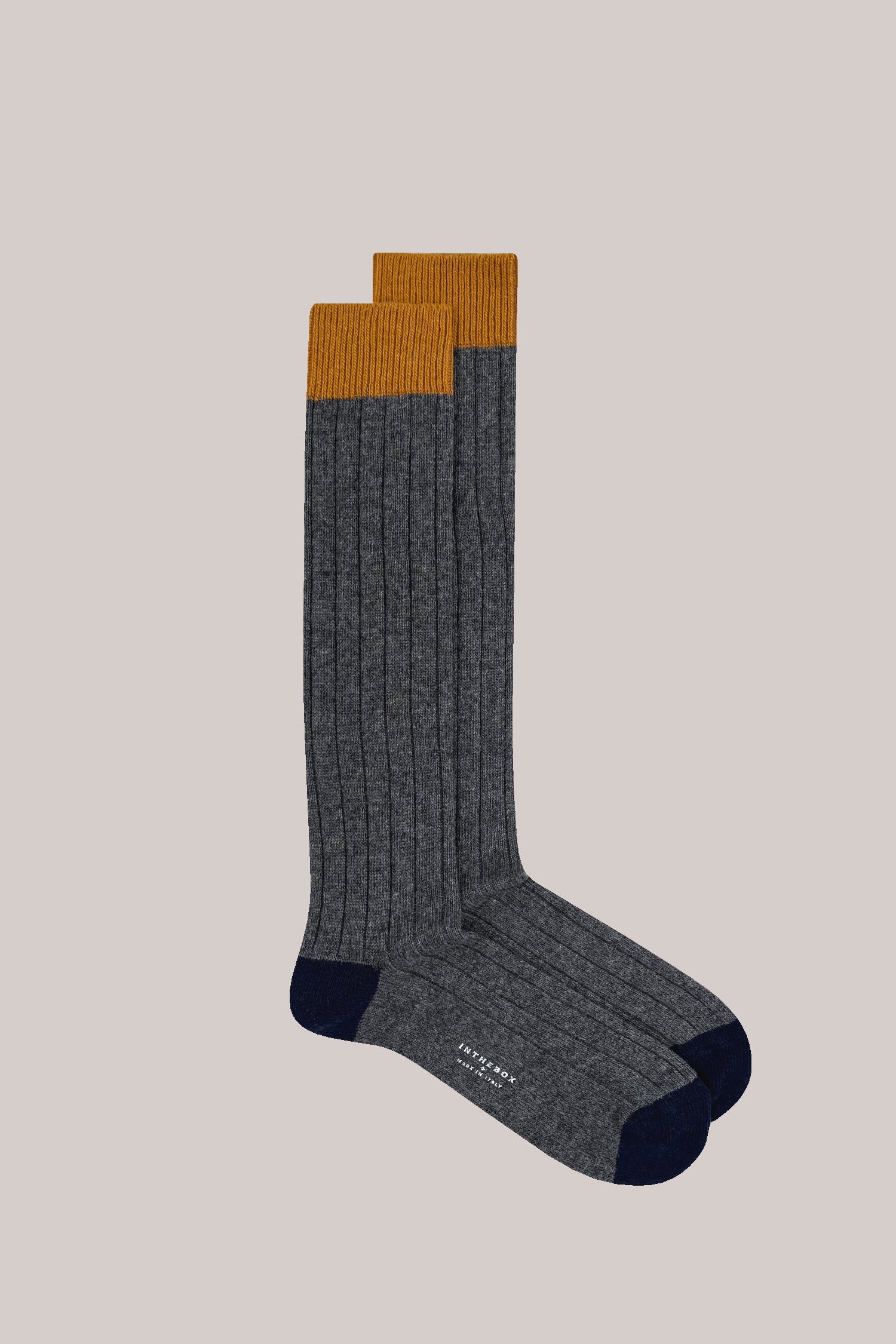 CALZE CACHEMIRE BASIC GRIGIO SCURO