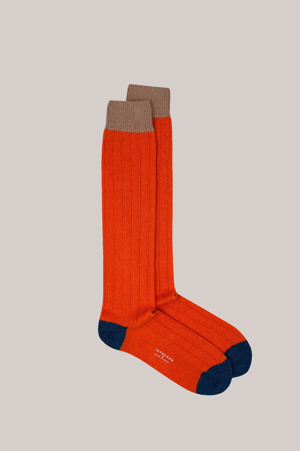 CALZE CACHEMIRE BASIC ARANCIO