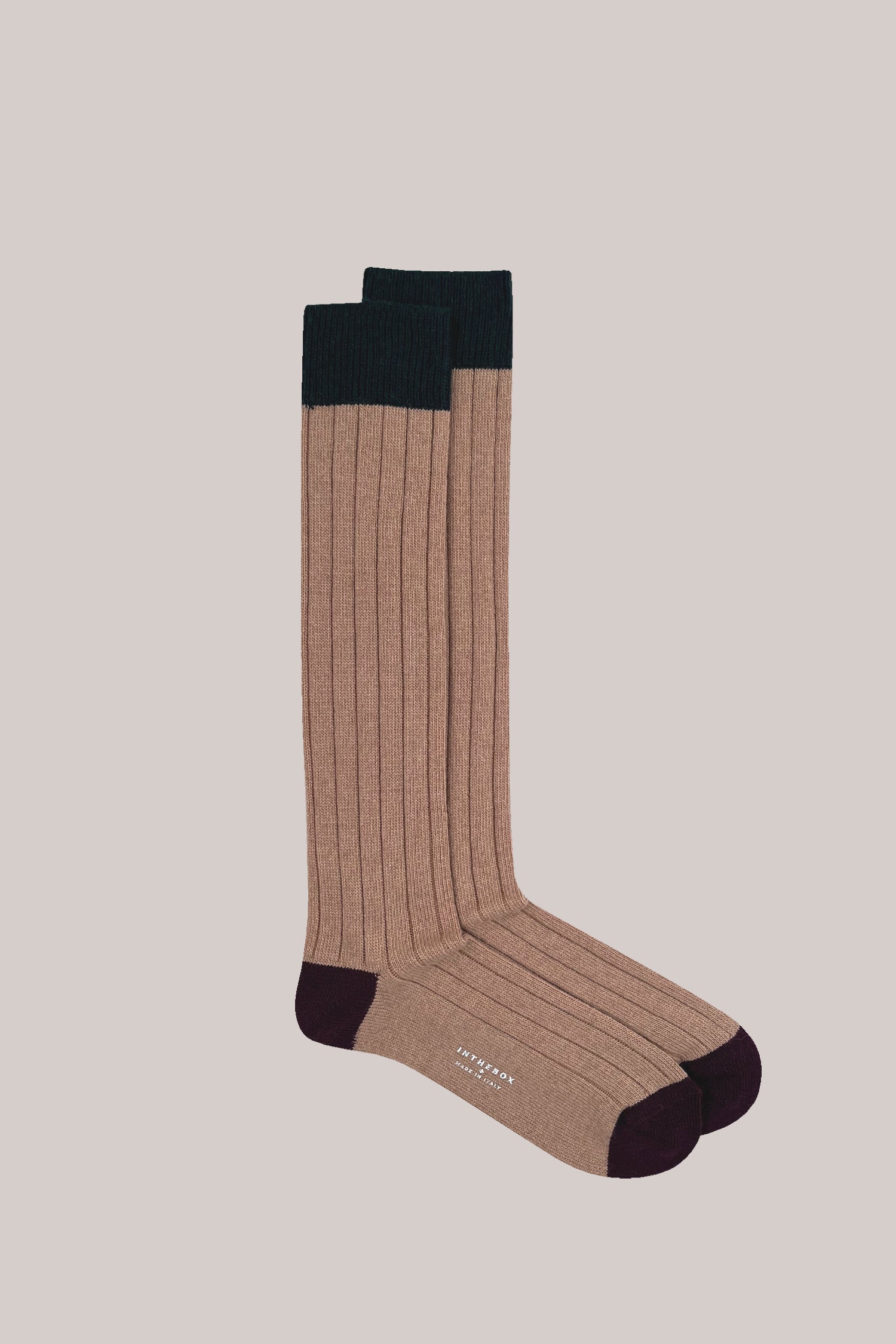 CALZE CACHEMIRE BASIC CAMMELLO