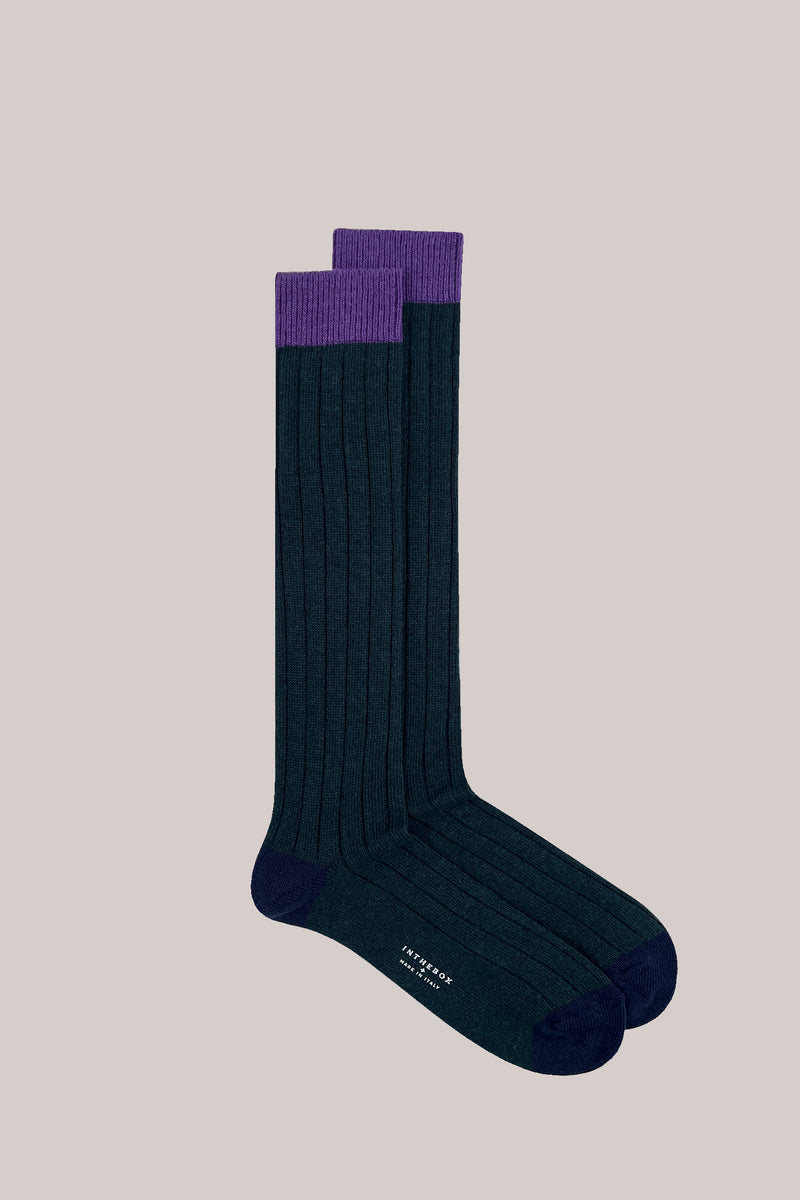 CALZE CACHEMIRE BASIC VERDE SCURO