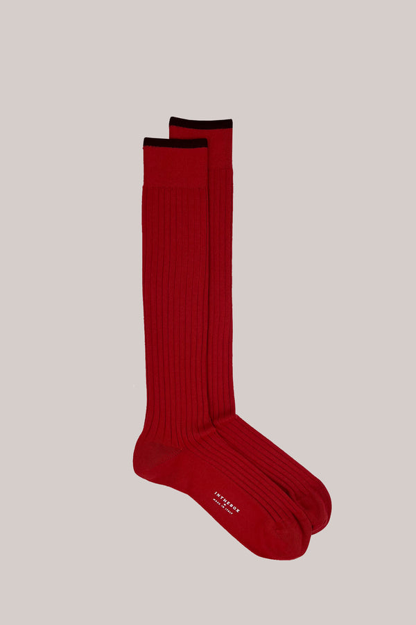 CALZE COTTON BASIC ROSSO