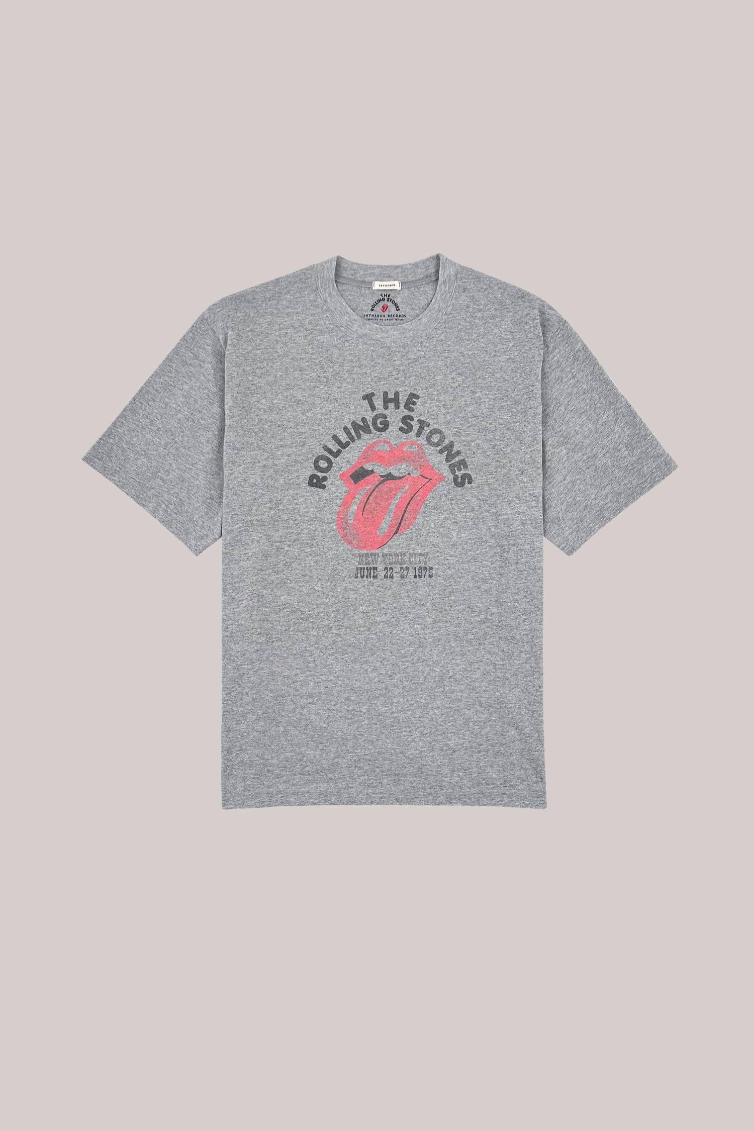 T.SHIRT THE ROLLING STONES CLASSIC LOGO GRIGIO MELANGE