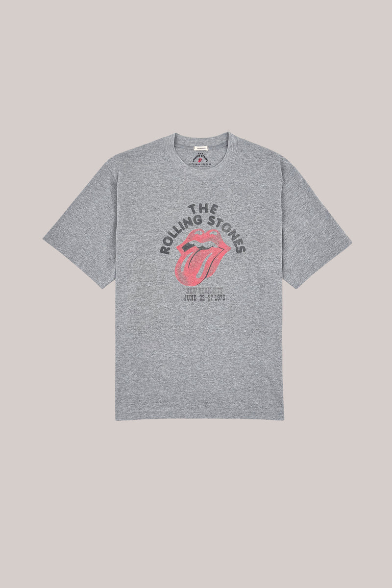 T.SHIRT THE ROLLING STONES CLASSIC LOGO GRIGIO MELANGE