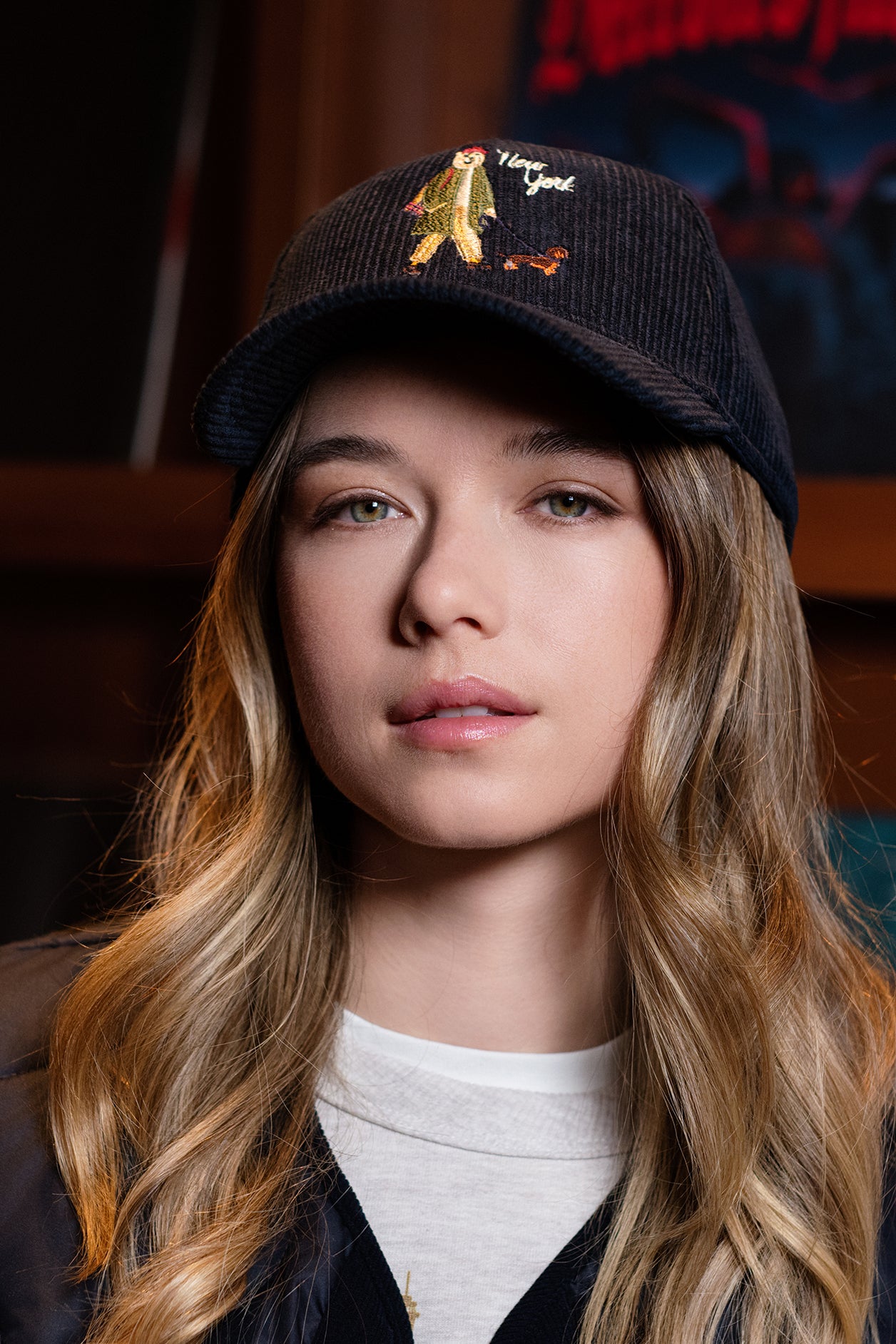 CAPPELLO BASEBALL VELLUTO MR BOX NEW YORK BLU