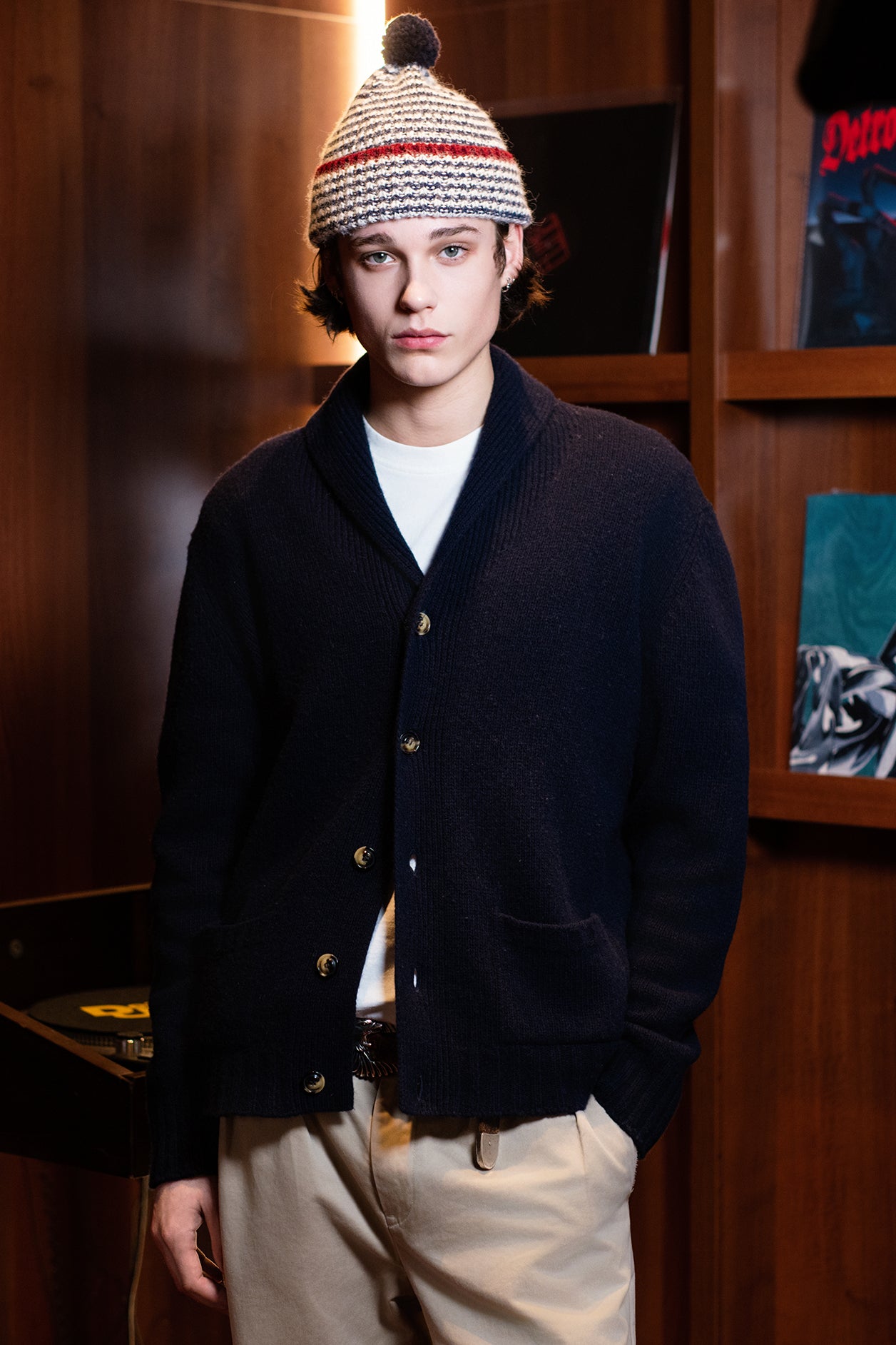 GIACCA LANA TINTA UNITA BLU